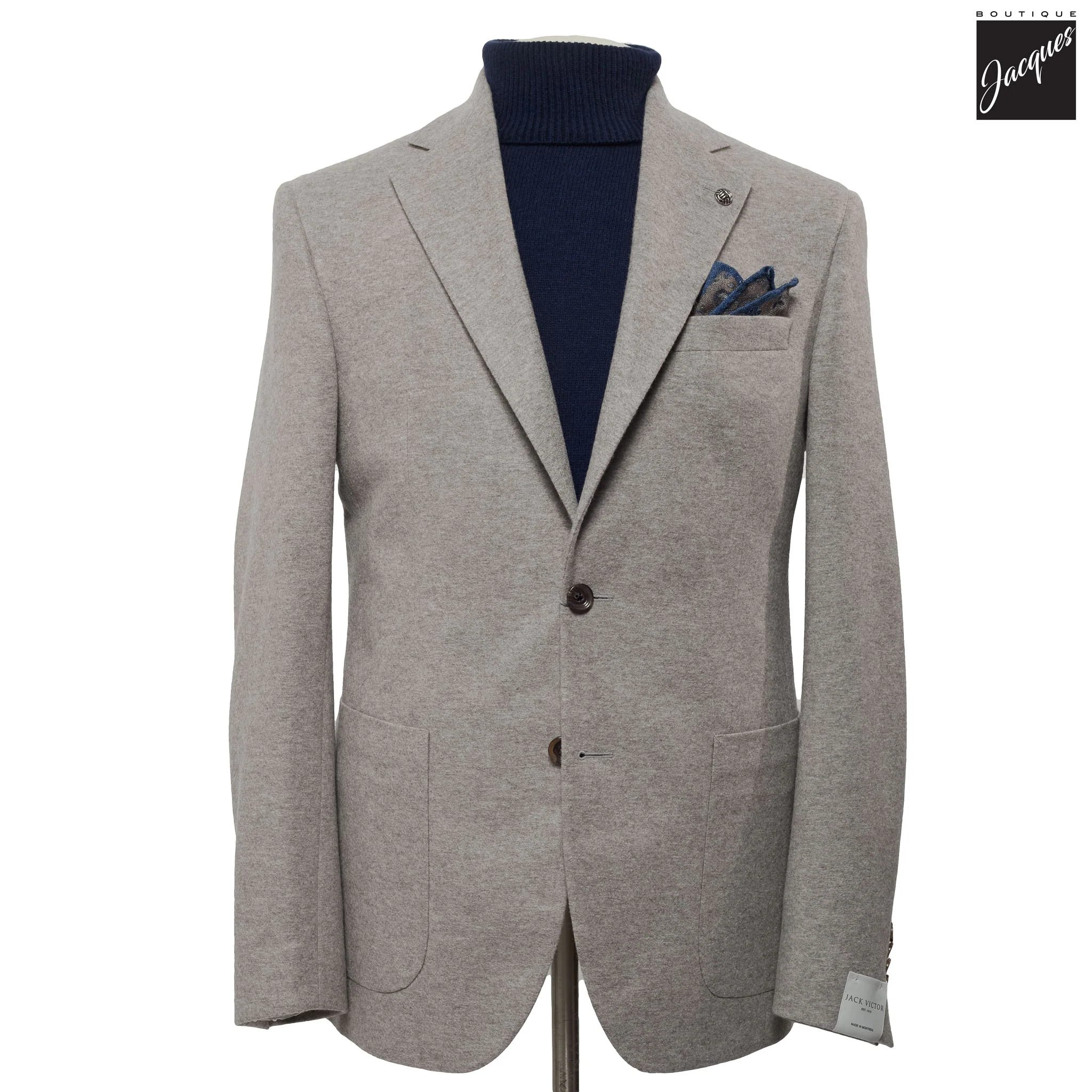 Taupe Loro Piana Cashmere Darwin Contemporary Fit Sport Jacket - Jack Victor - Image 3