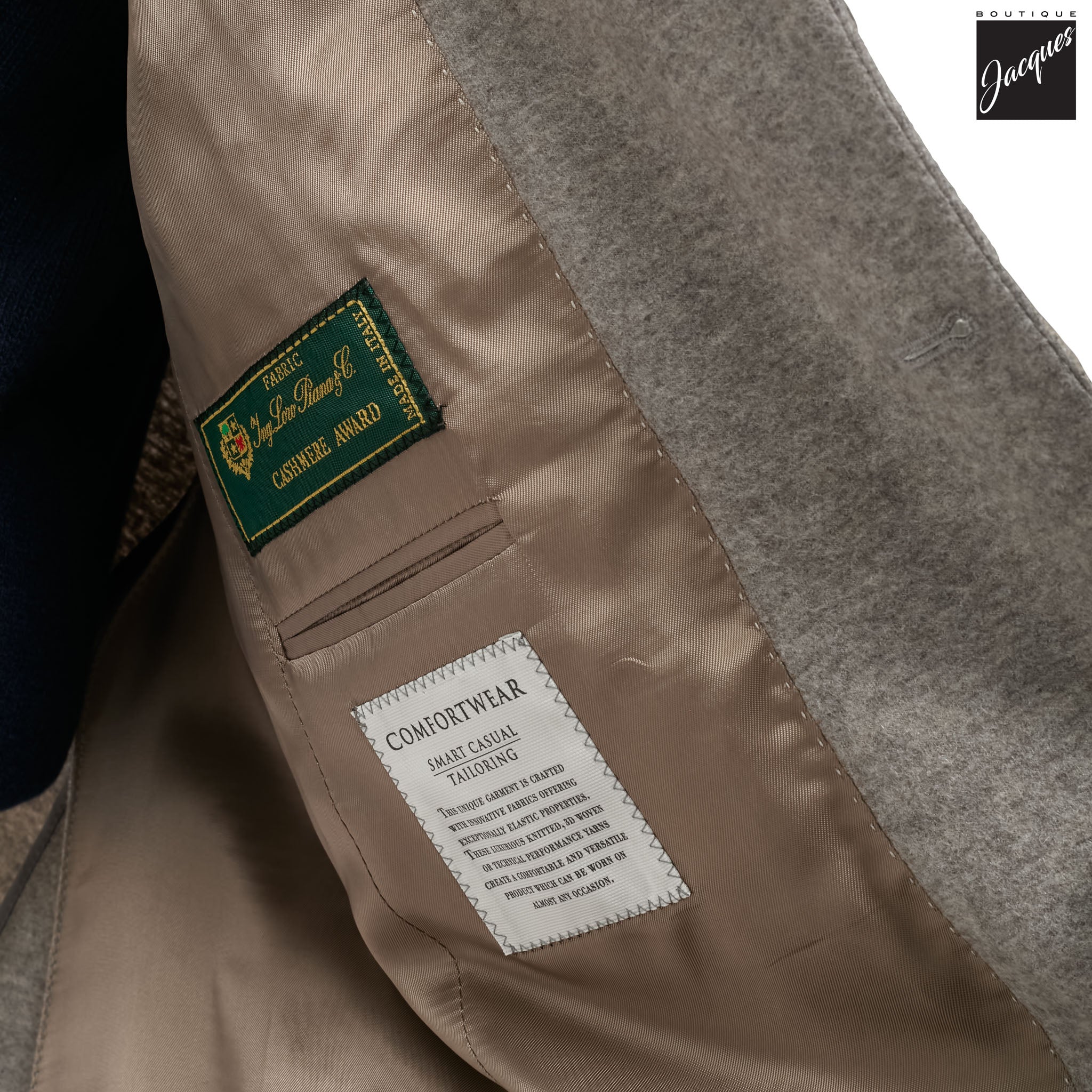 Taupe Loro Piana Cashmere Darwin Contemporary Fit Sport Jacket - Jack Victor - Image 5