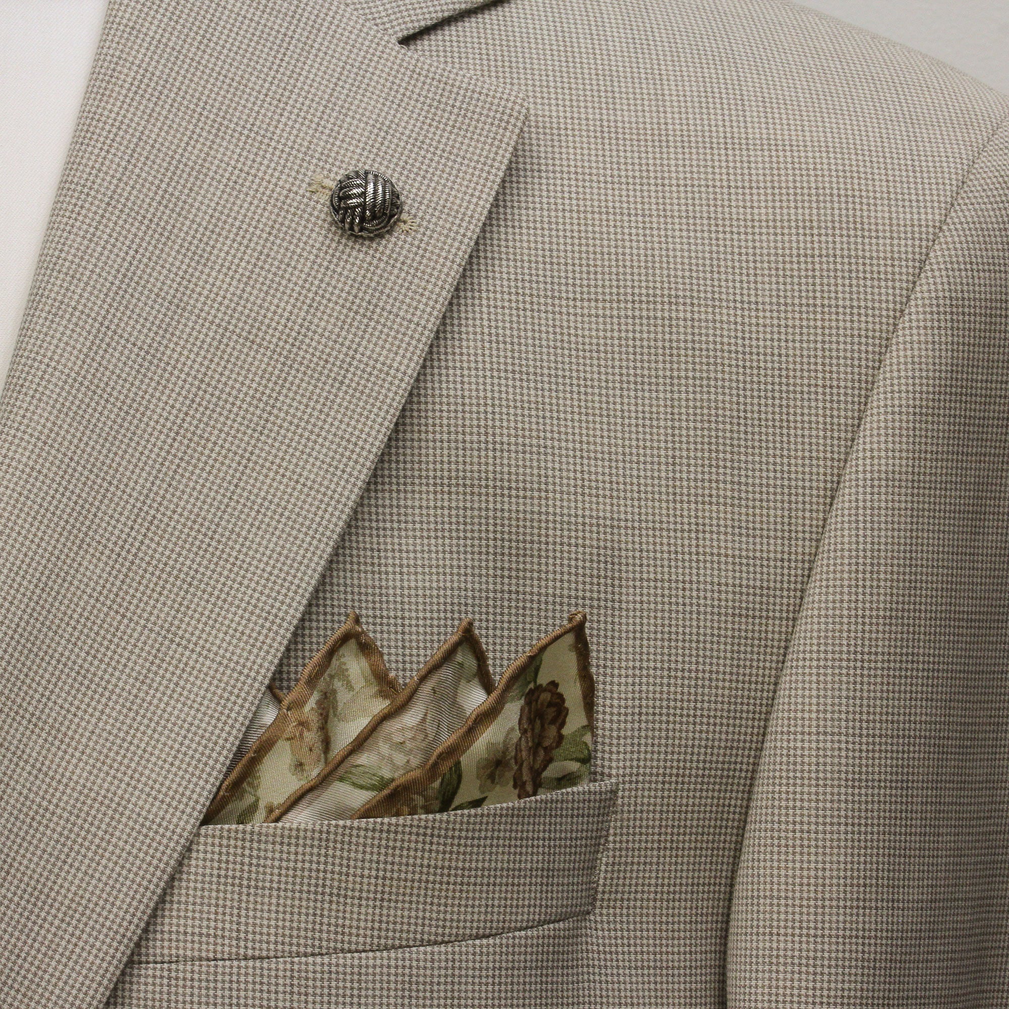 Oatmeal Micro-Houndstooth Super 100's Wool Esprit Modern Fit Suit - Jack Victor - Image 3