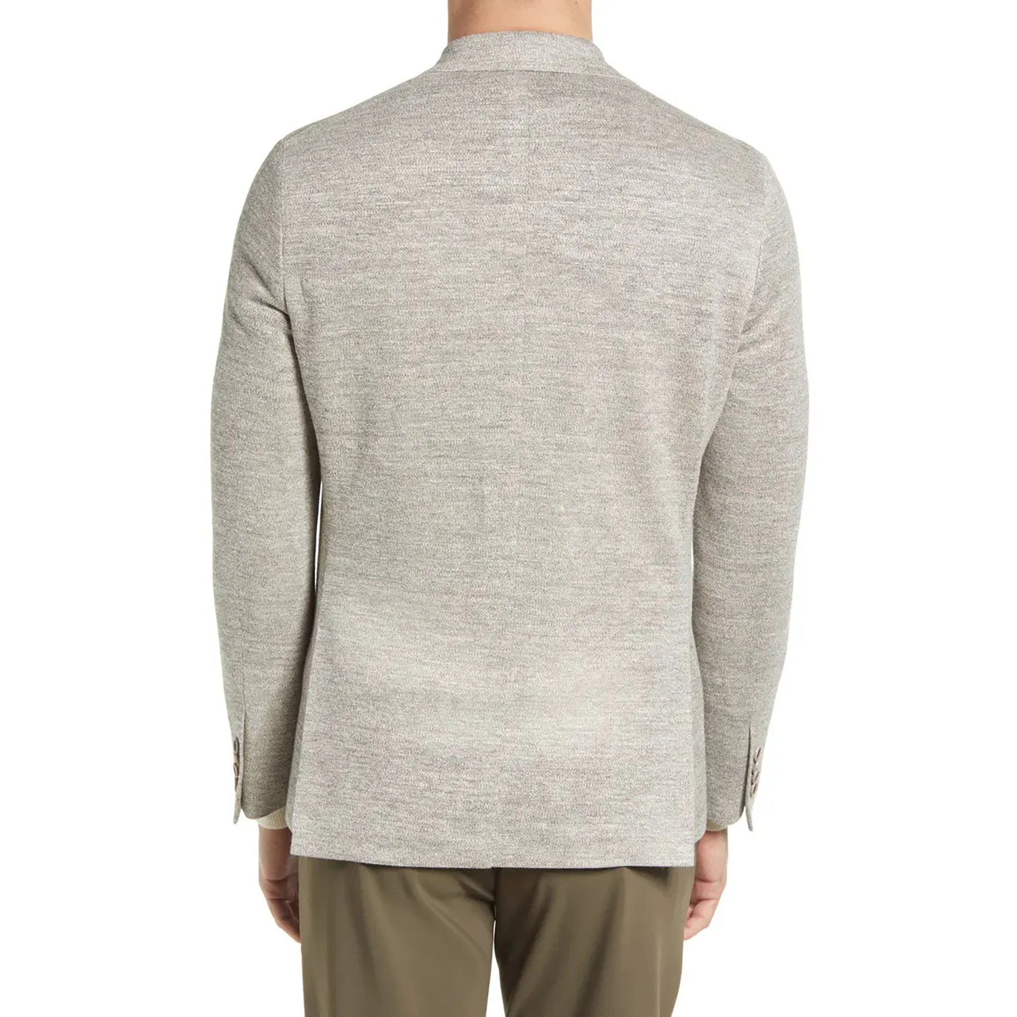 Oatmeal Mouliné Hampton Contemporary Fit Linen Knit Sport Jacket - Jack Victor - Image 5