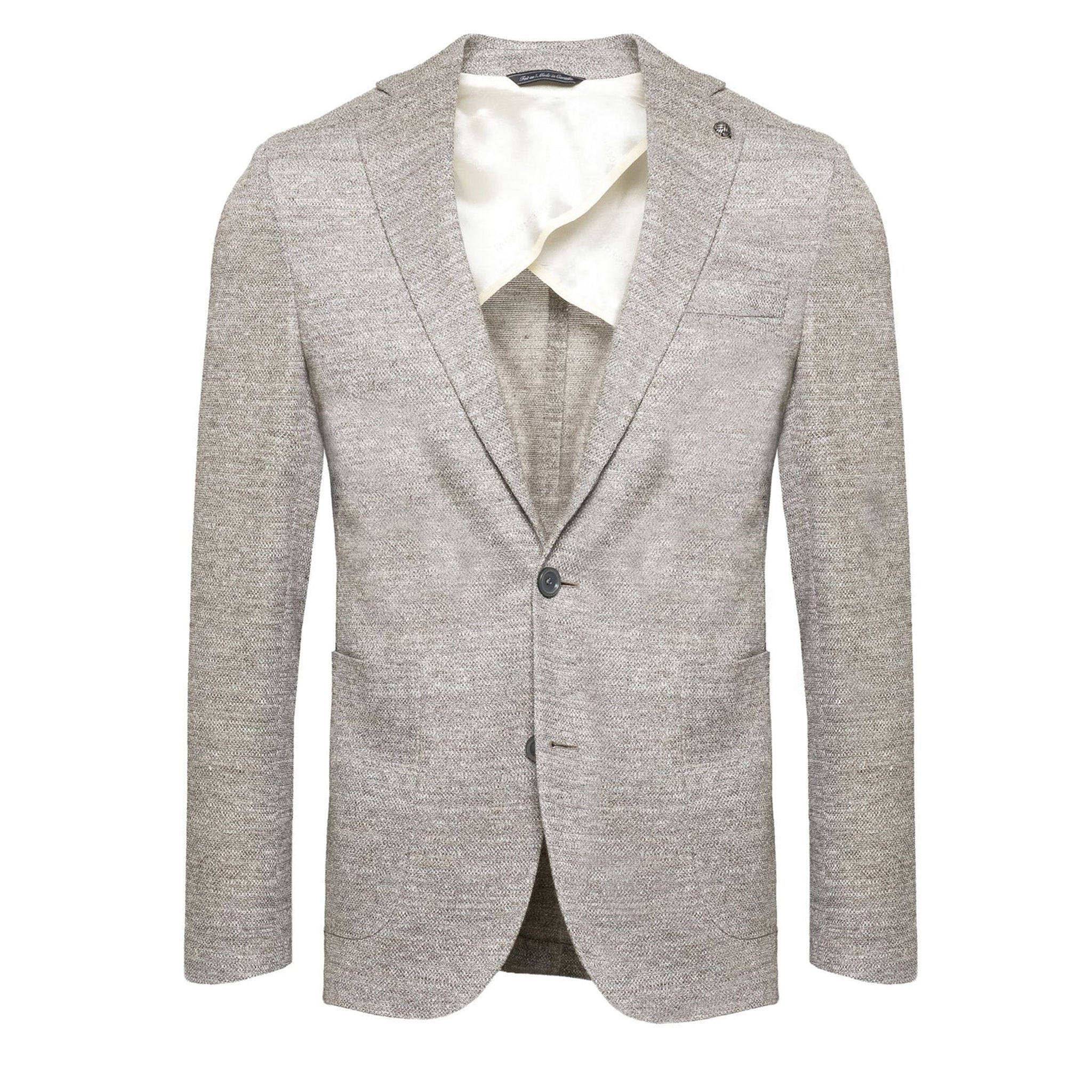 Oatmeal Mouliné Hampton Contemporary Fit Linen Knit Sport Jacket - Jack Victor - Image 6