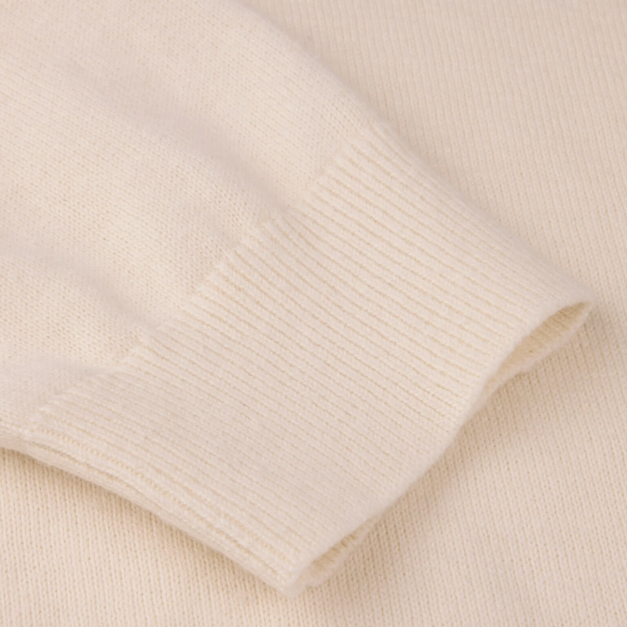 Off-White Knitted Hemp-Cotton Crew Neck Sweater - Stenströms - Image 4