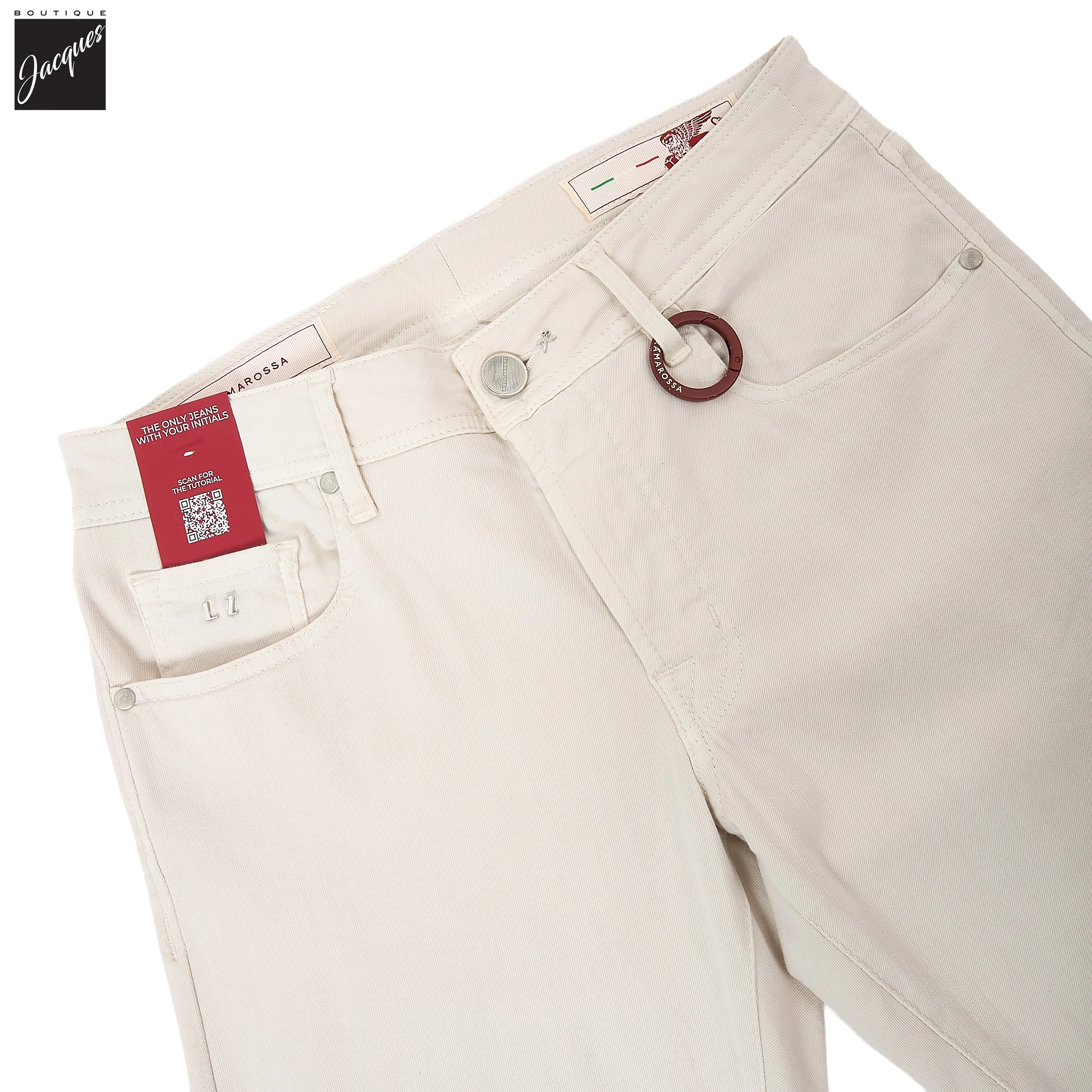 Off-White Soft Dye Michelangelo Super-Stretch Five Pocket Pants - TRAMAROSSA - Image 6