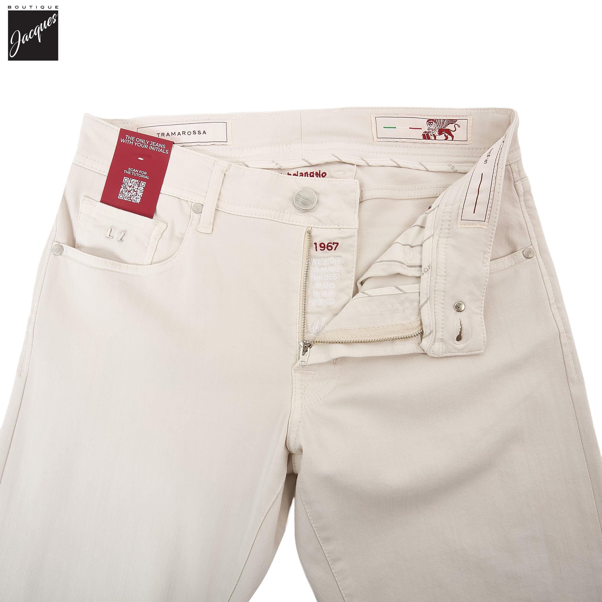 Off-White Soft Dye Michelangelo Super-Stretch Five Pocket Pants - TRAMAROSSA - Image 7