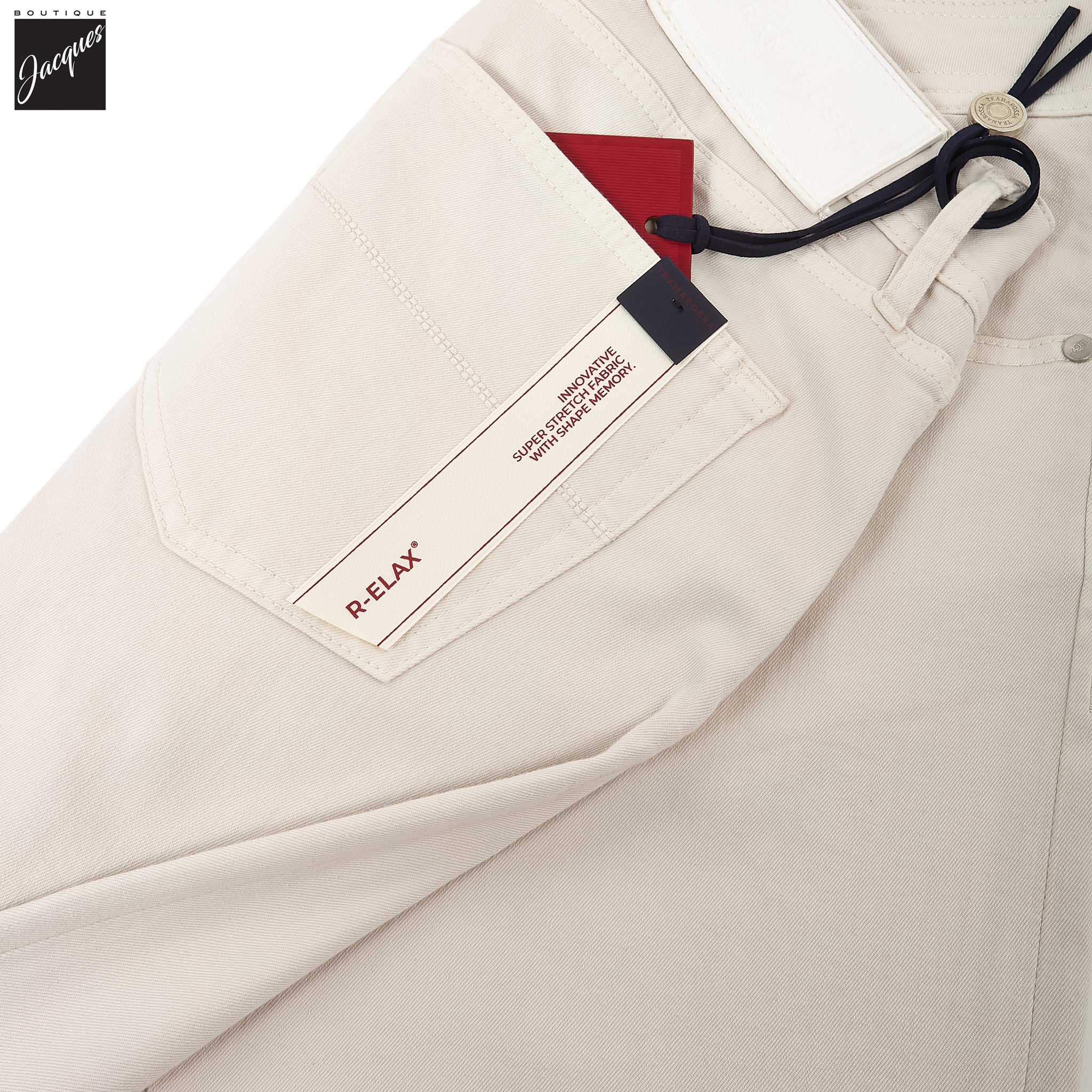 Off-White Soft Dye Michelangelo Super-Stretch Five Pocket Pants - TRAMAROSSA - Image 9