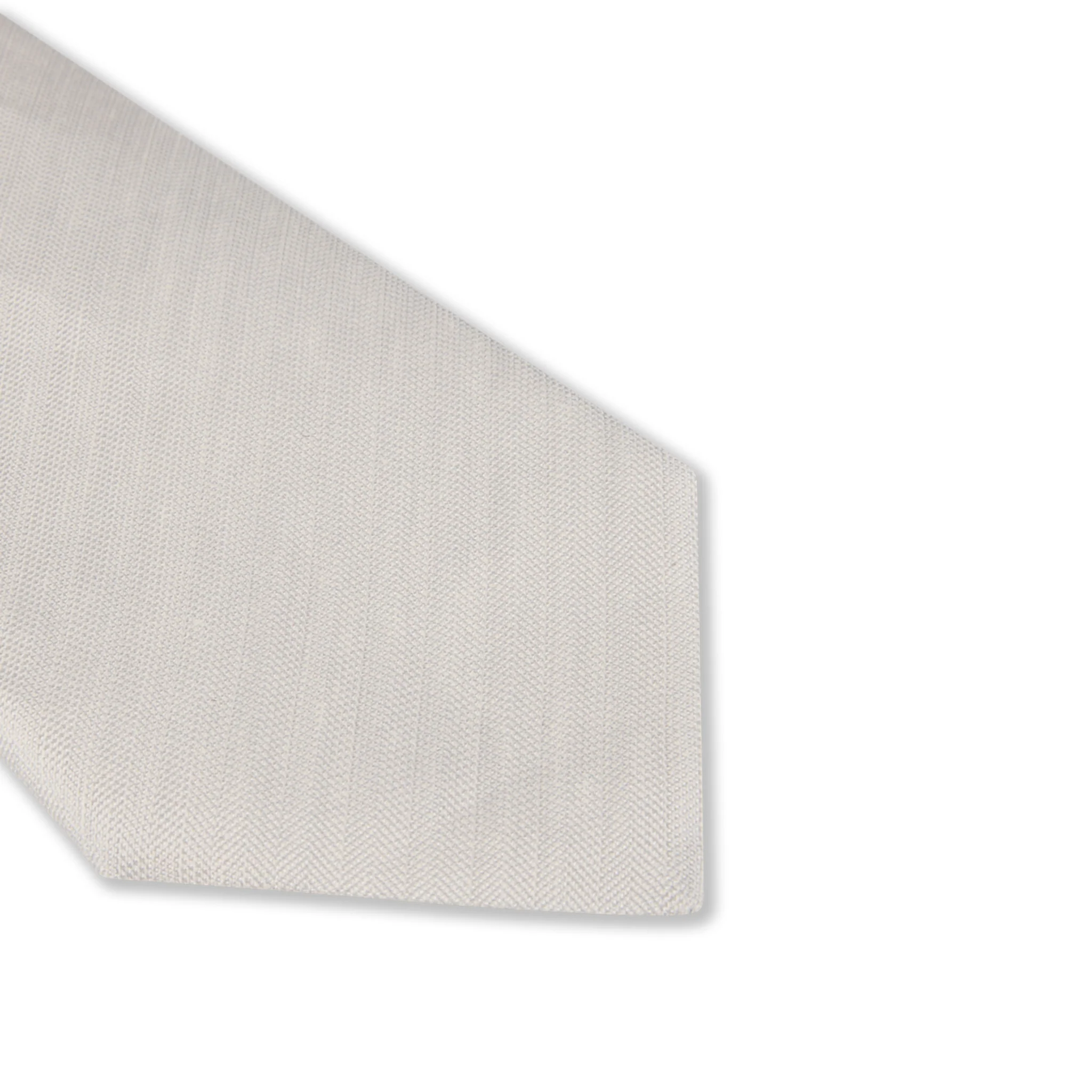 Off-White Woven Silk-Linen Tie - Stenströms - Image 2
