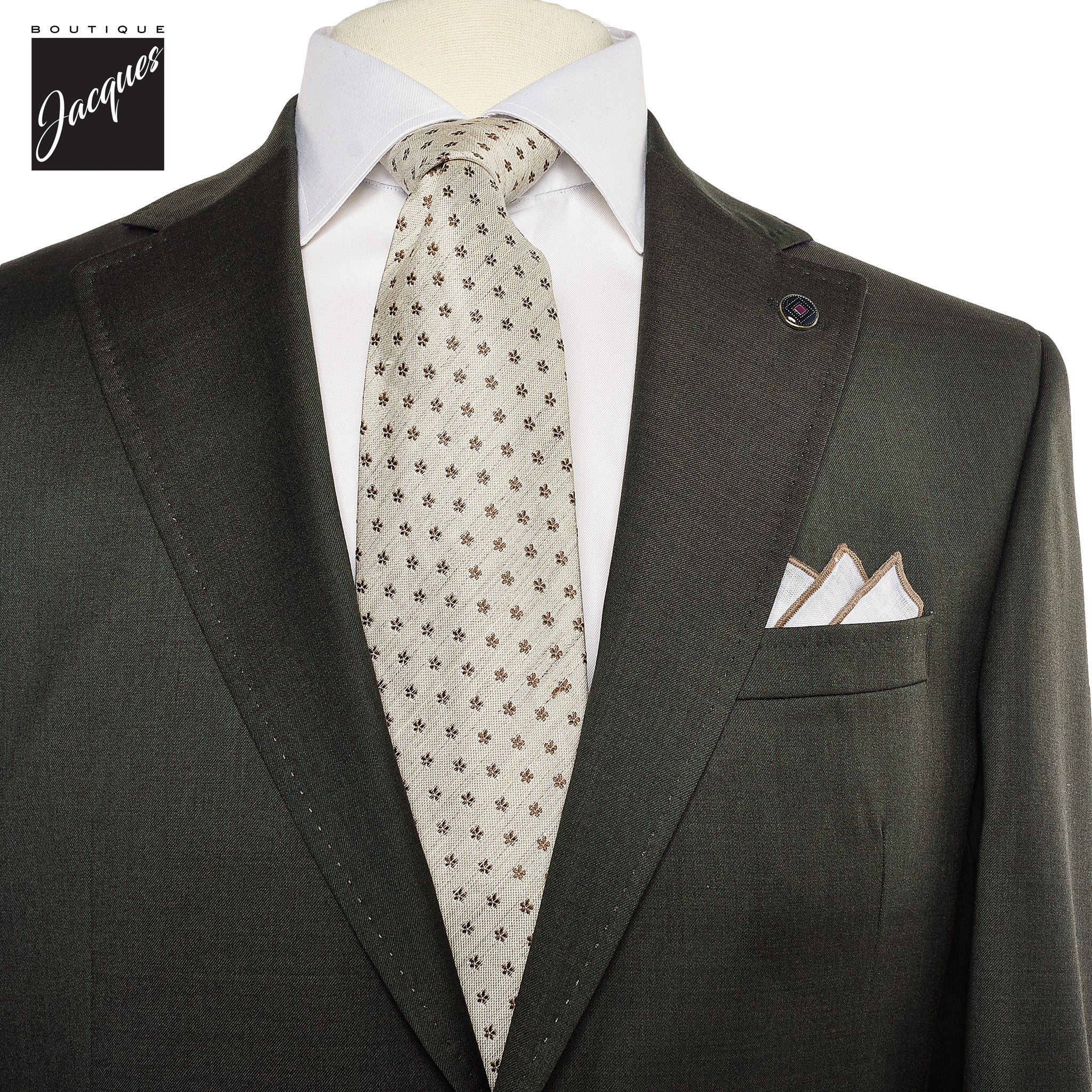 Olive Green Slim Fit Suit - Ted Baker - Image 4