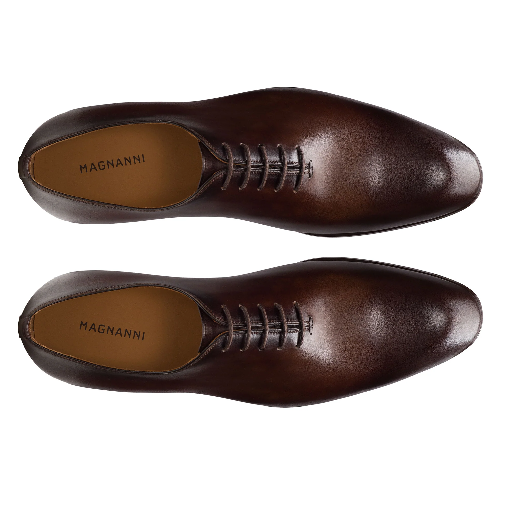 Open-Toe Fleur II Tabacco Leather Oxford Wholecut Shoes - Magnanni - Image 3
