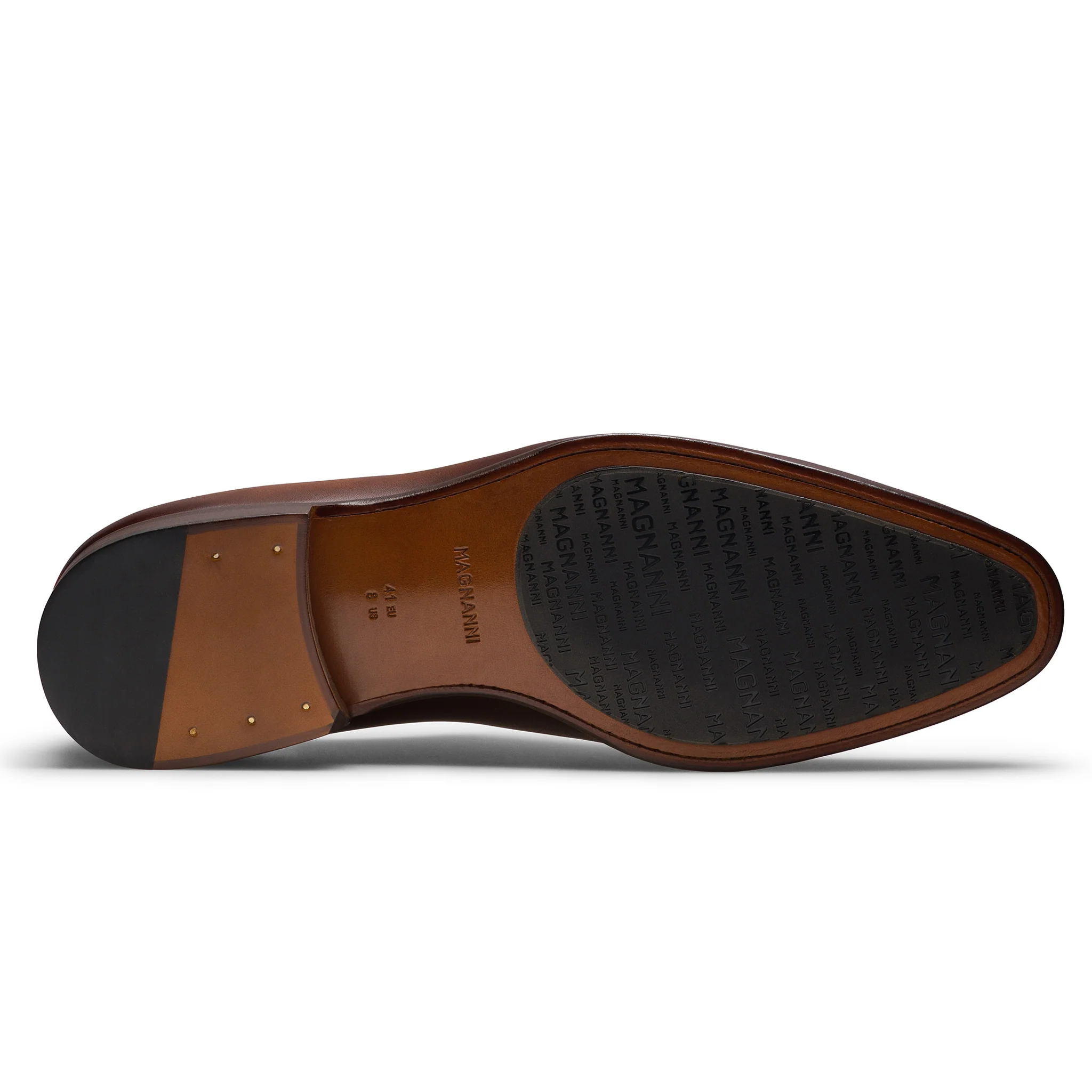 Open-Toe Fleur II Tabacco Leather Oxford Wholecut Shoes - Magnanni - Image 4