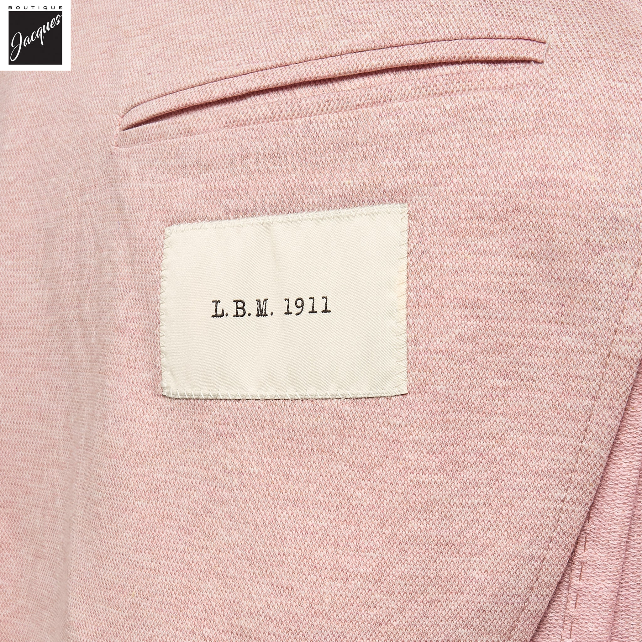 Oyster Pink Cotton-Linen Jack Fit Unconstructed Sport Jacket - L.B.M. 1911 - Image 4