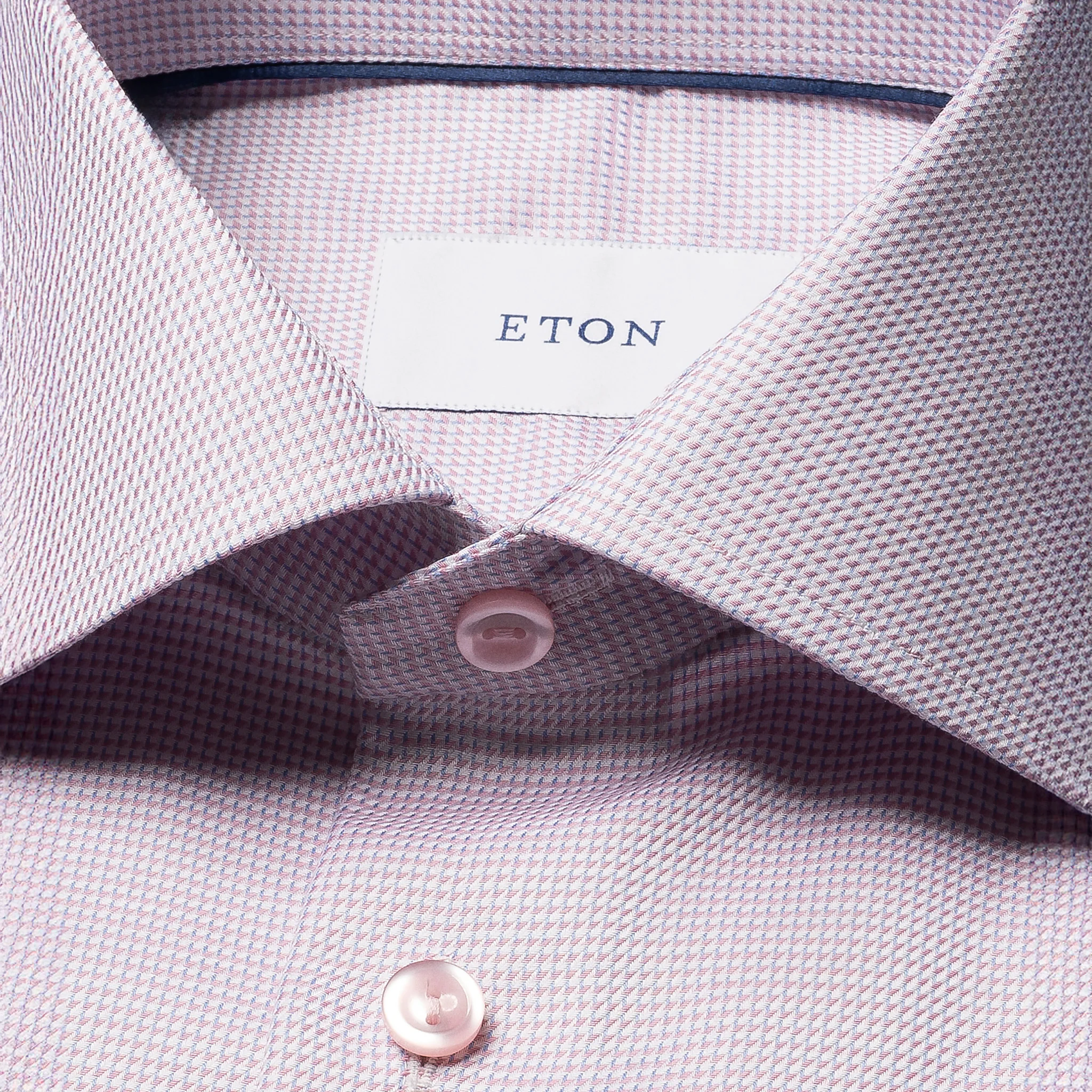 Pink Semi-Solid Cotton Twill Contemporary Fit Shirt - ETON - Image 3