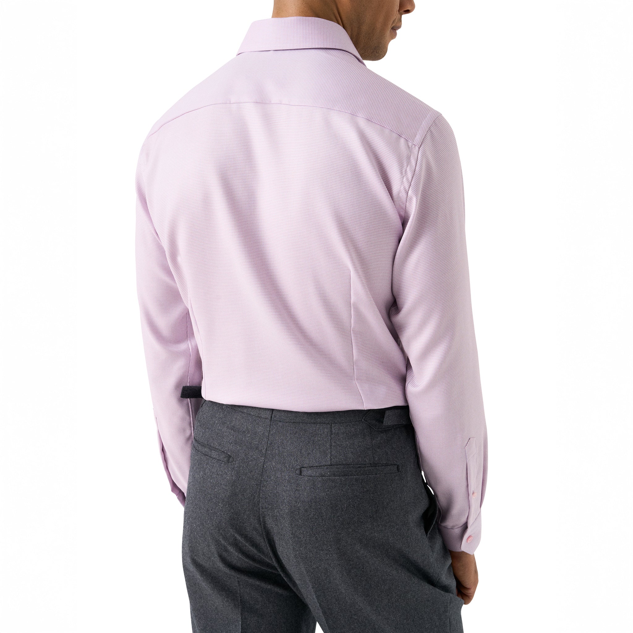 Pink Semi-Solid Cotton Twill Contemporary Fit Shirt - ETON - Image 6