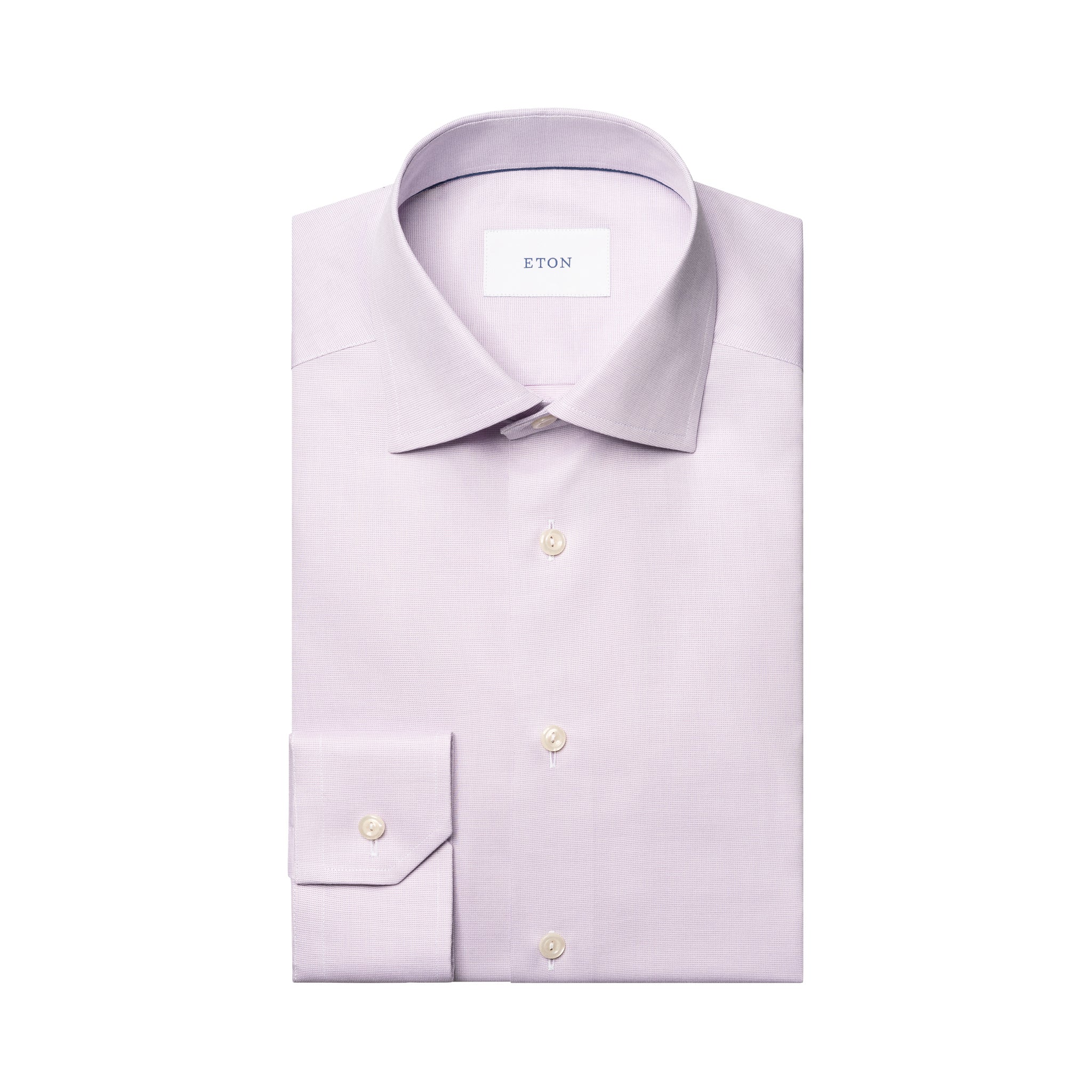 Pink Semi Solid Signature Twill Slim Fit Shirt - ETON