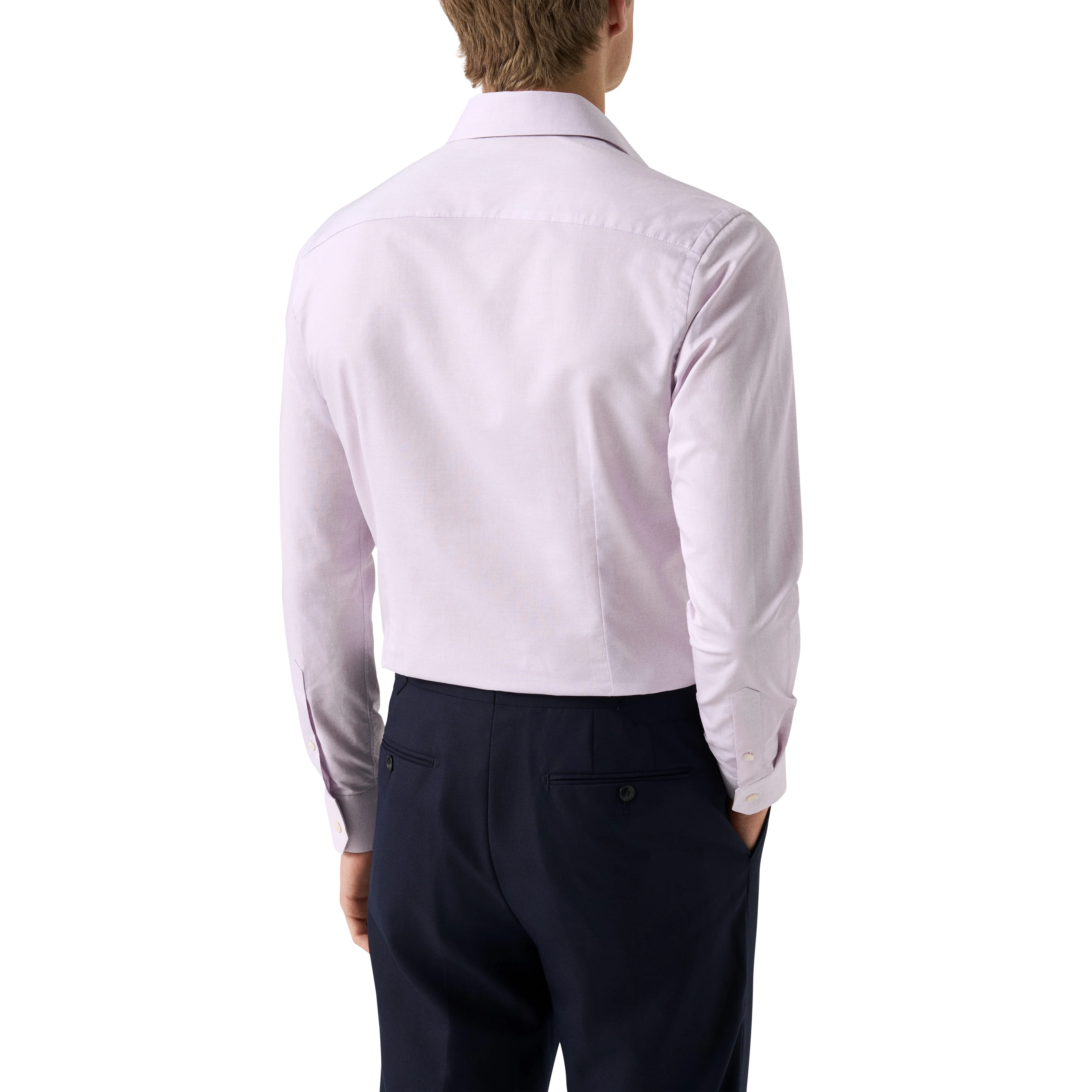 Pink Semi Solid Signature Twill Slim Fit Shirt - ETON - Image 4