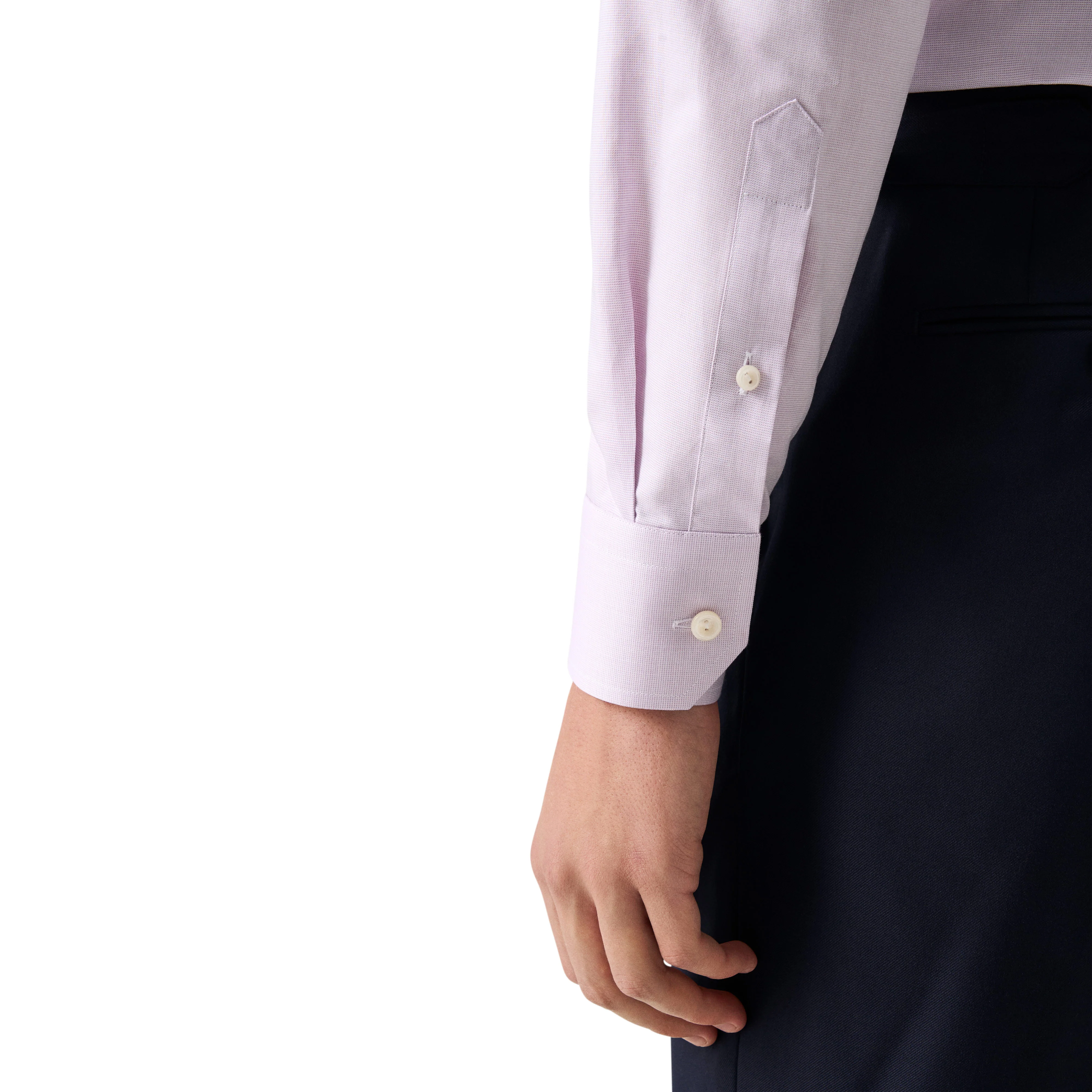 Pink Semi Solid Signature Twill Slim Fit Shirt - ETON - Image 5