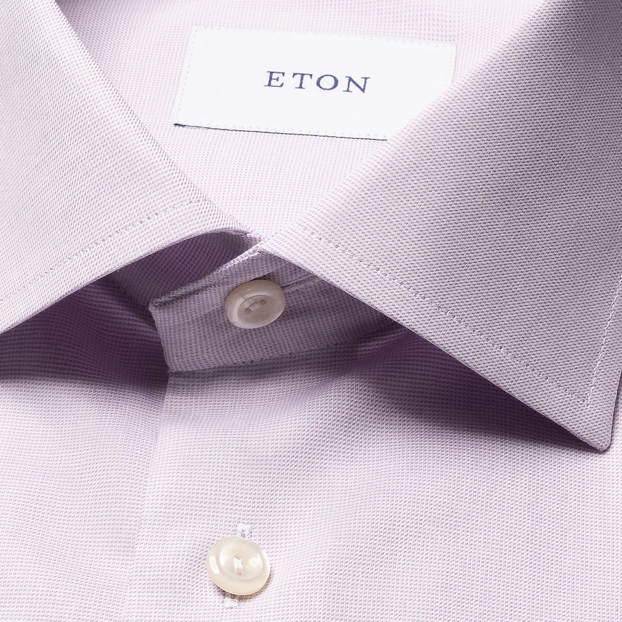 Pink Semi Solid Signature Twill Slim Fit Shirt - ETON - Image 6