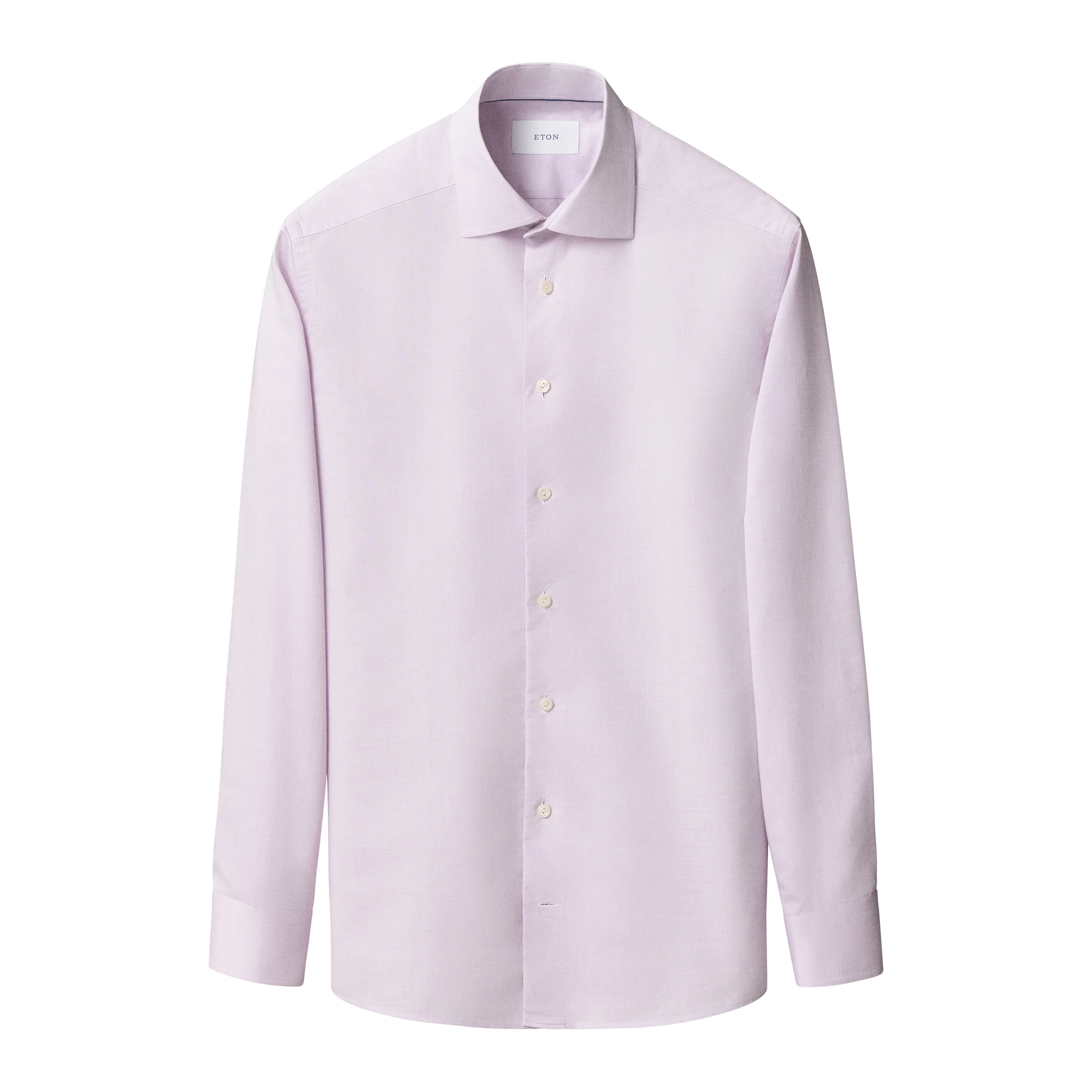 Pink Semi Solid Signature Twill Slim Fit Shirt - ETON - Image 7