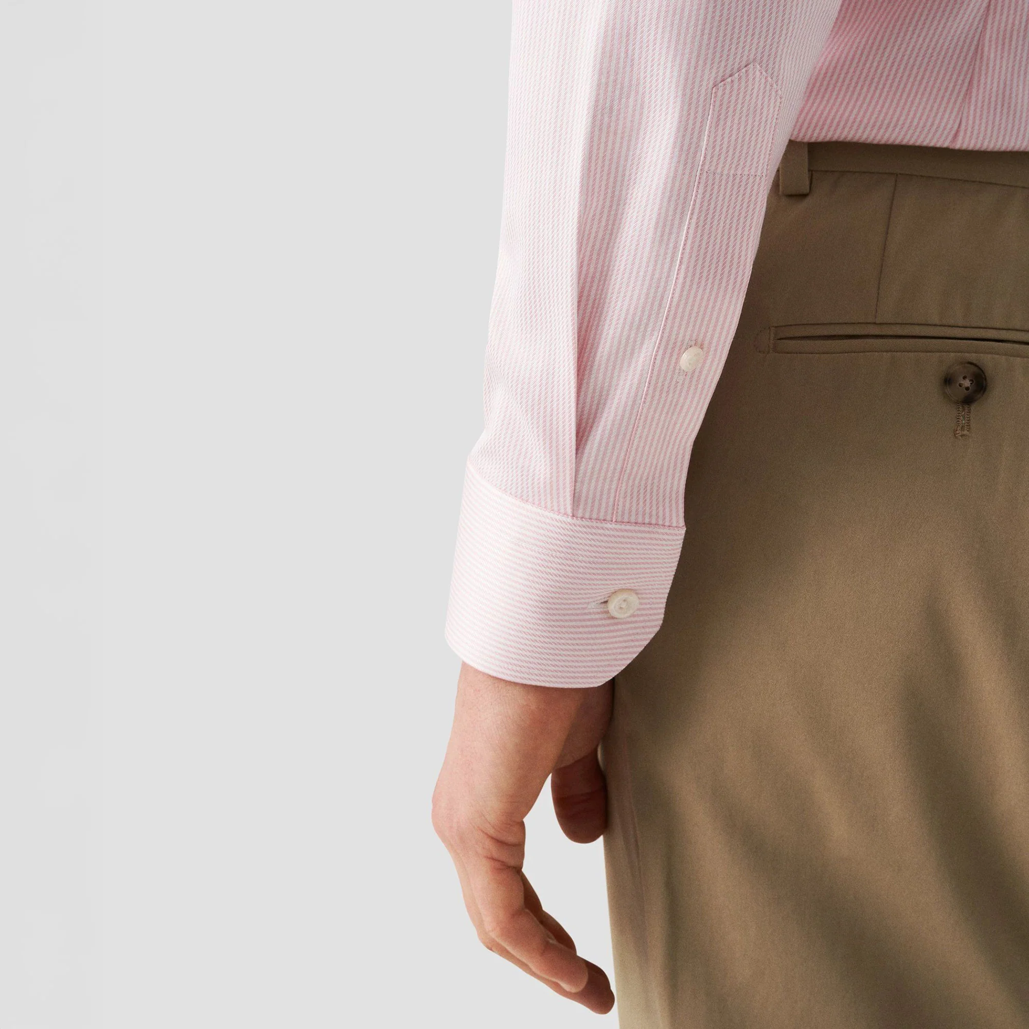 Pink Striped Cotton-Tencel Contemporary Fit Shirt - ETON - Image 10