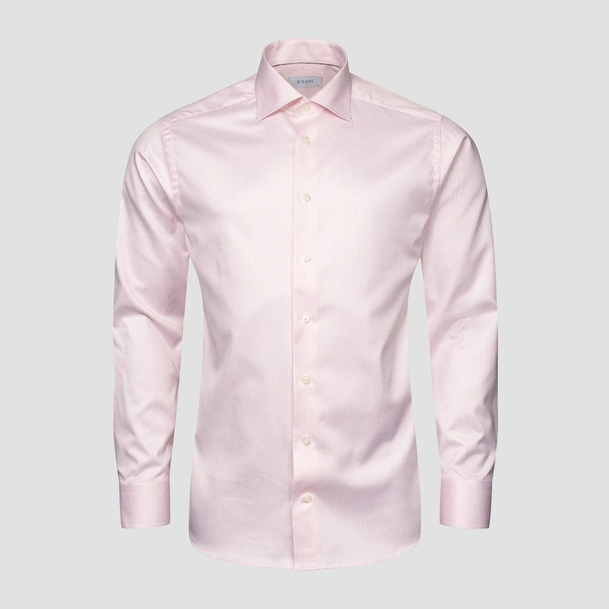 Pink Striped Cotton-Tencel Contemporary Fit Shirt - ETON - Image 2