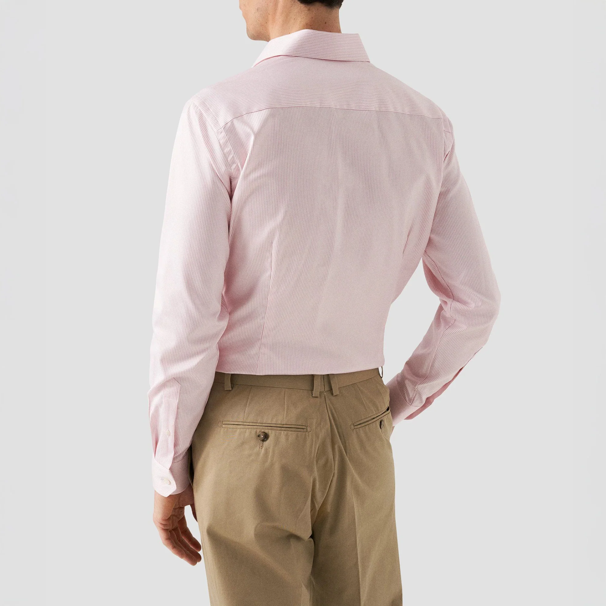 Pink Striped Cotton-Tencel Contemporary Fit Shirt - ETON - Image 6