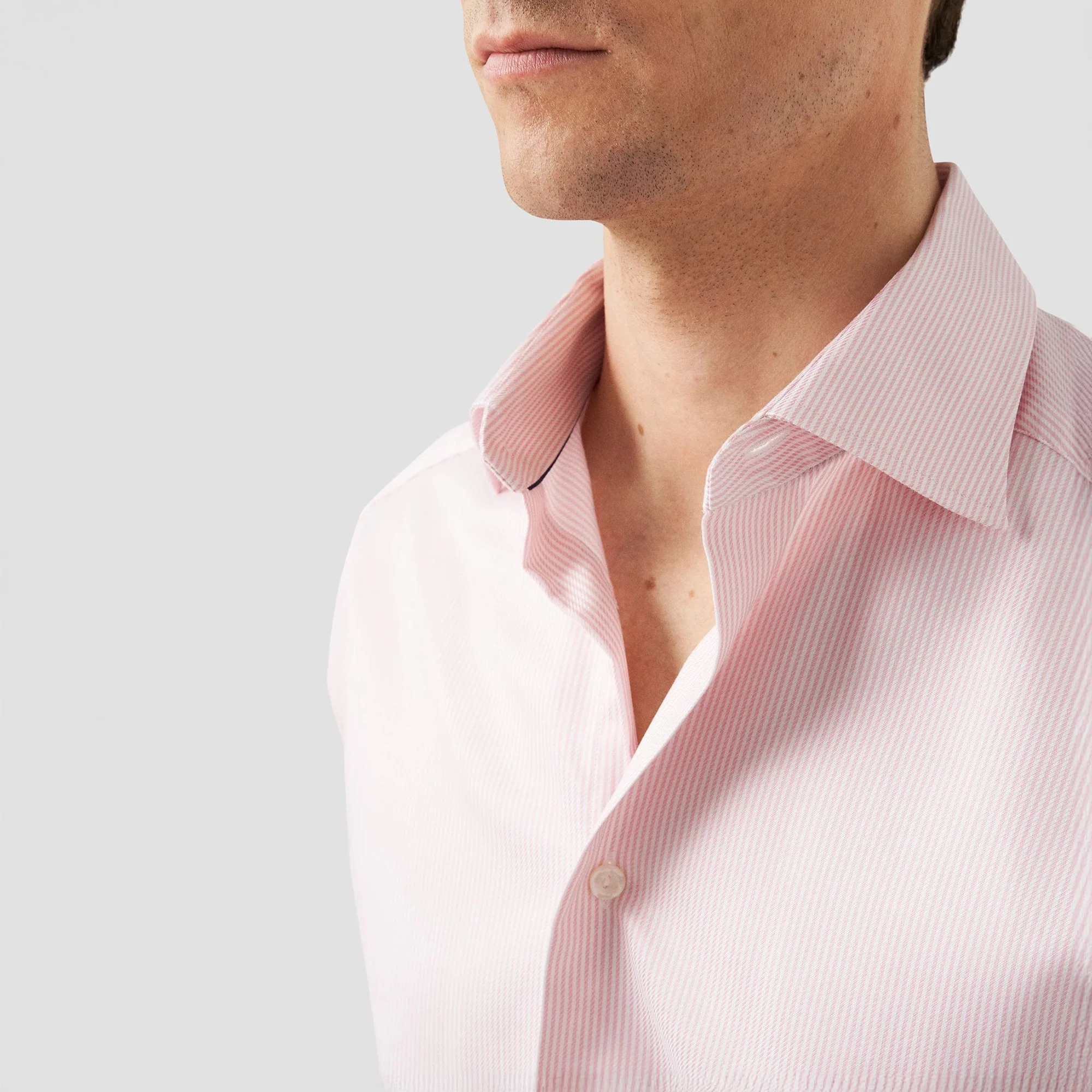 Pink Striped Cotton-Tencel Contemporary Fit Shirt - ETON - Image 7