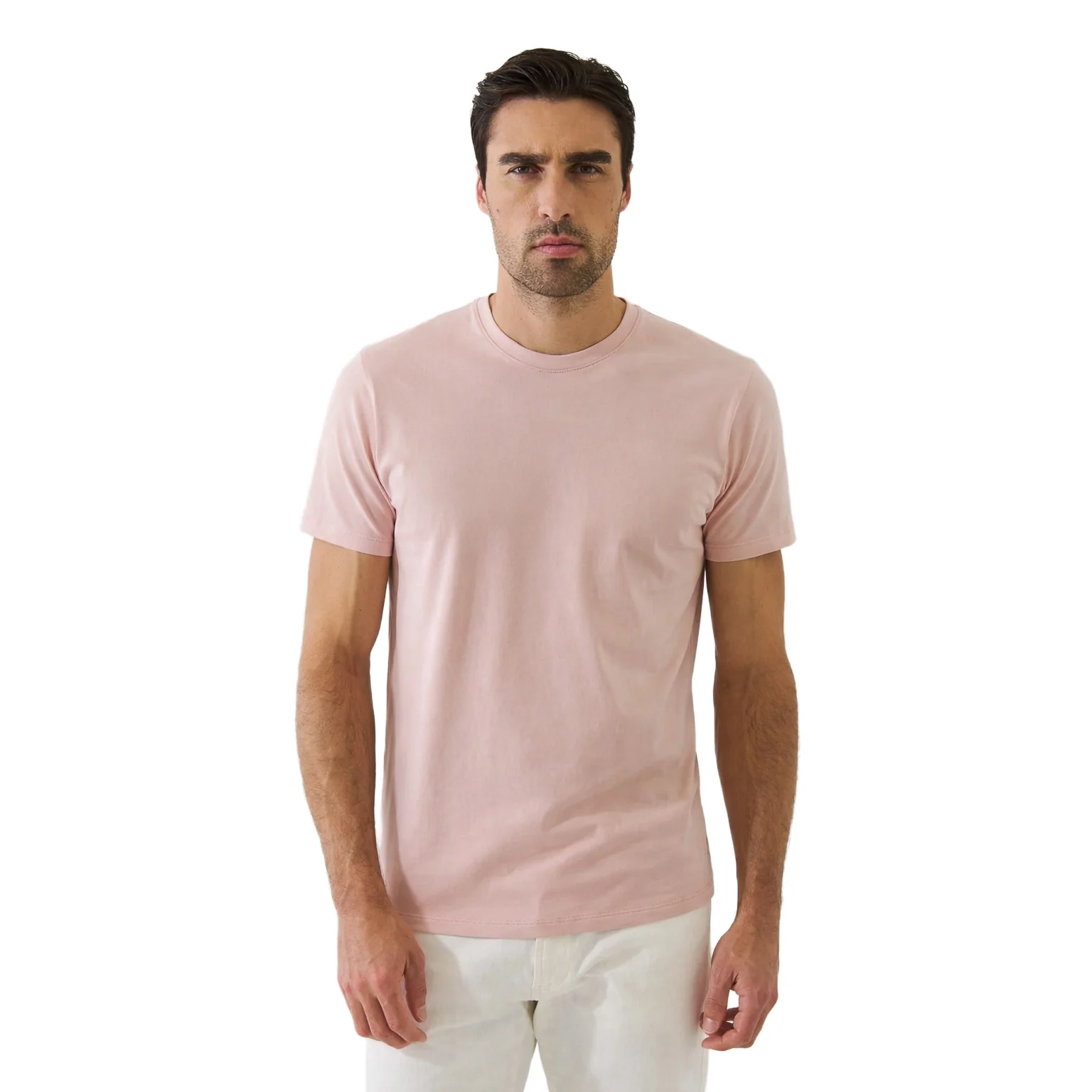 Rose Smoke Pima Cotton Stretch Iconic T-Shirt - Patrick Assaraf