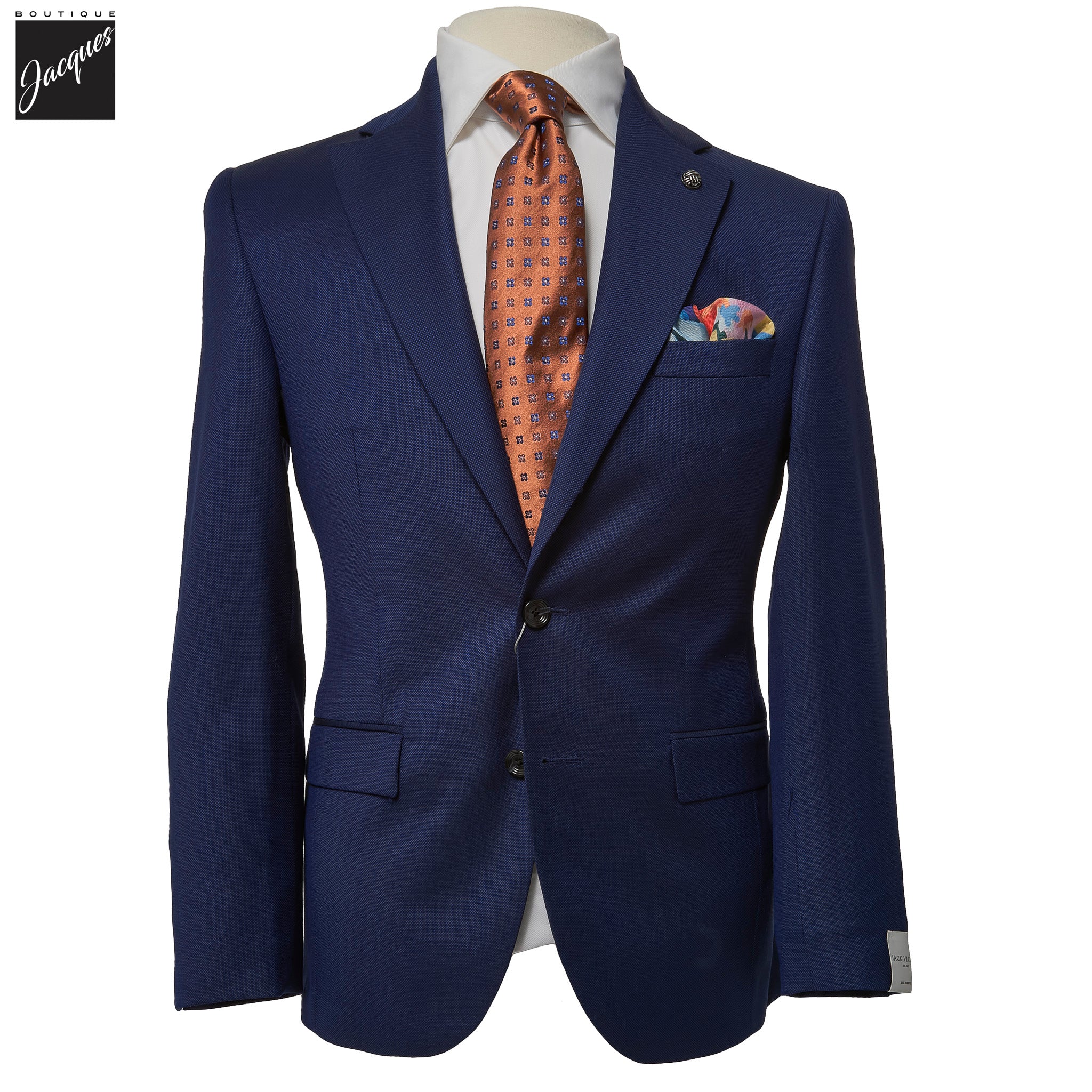 Royal Blue Birdseye Esprit Modern Fit Super 100s Wool Suit - Jack Victor