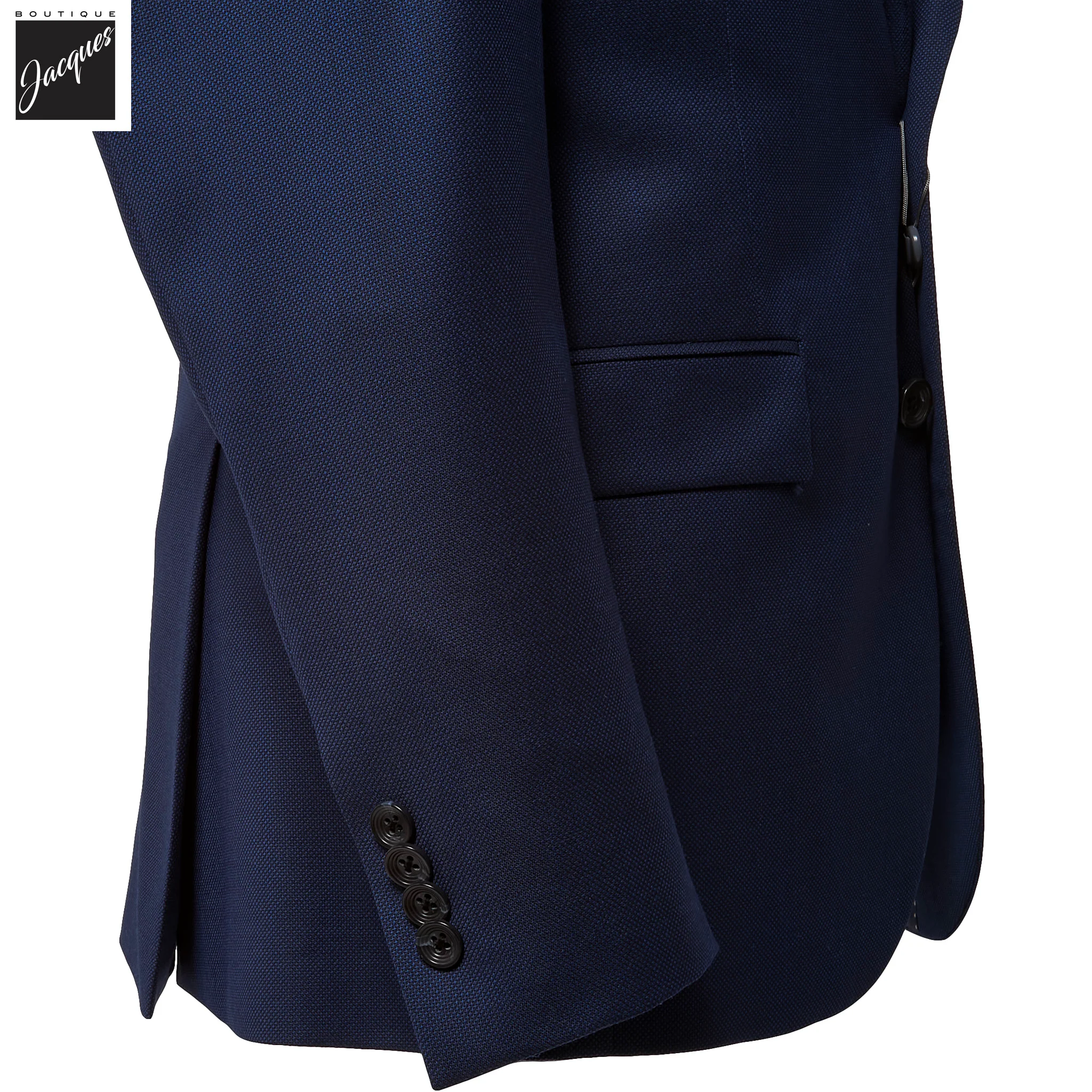 Royal Blue Birdseye Esprit Modern Fit Super 100s Wool Suit - Jack Victor - Image 3