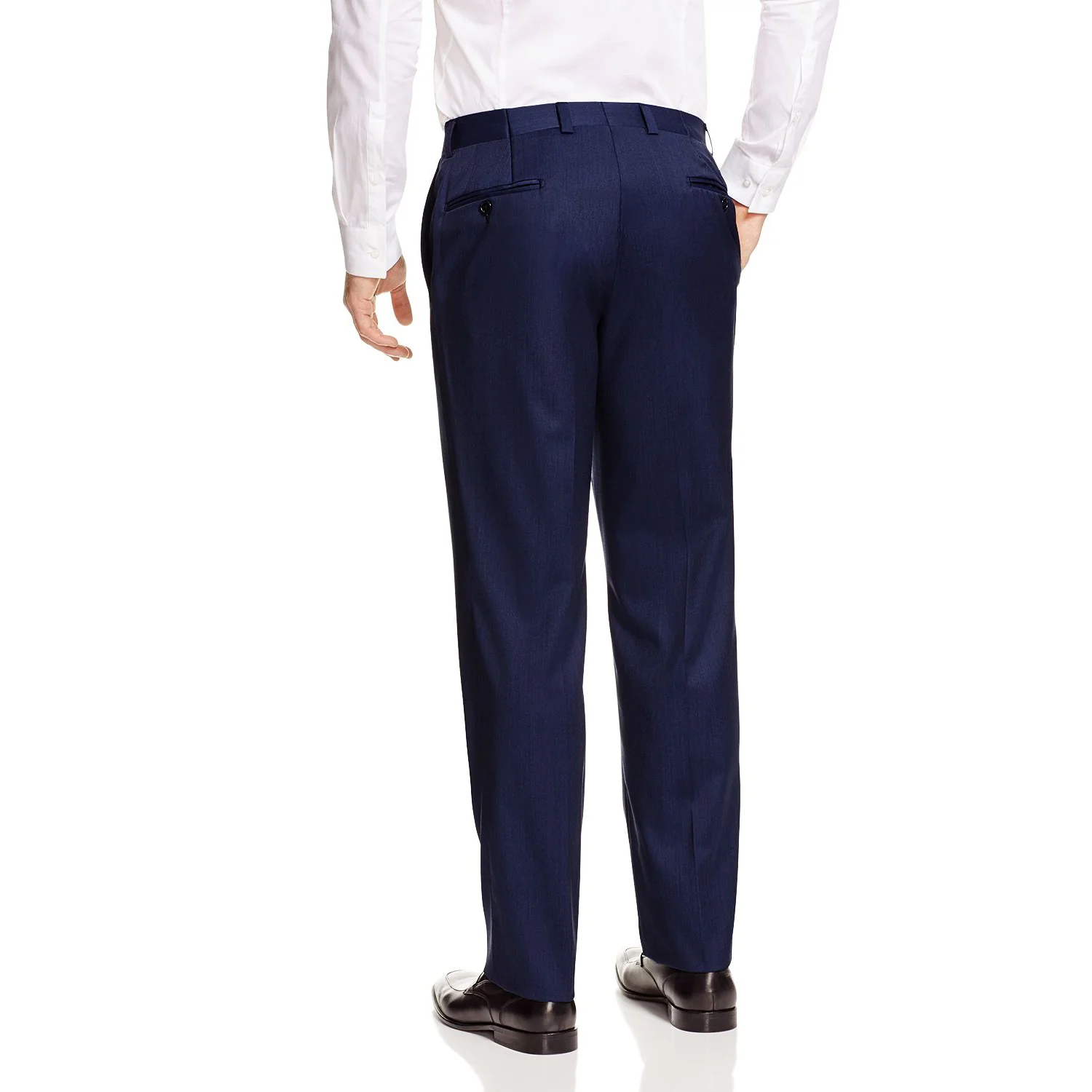 Royal Blue Performance Wool Oslo Contemporary Fit Dress Pant - Jack Victor - Image 3