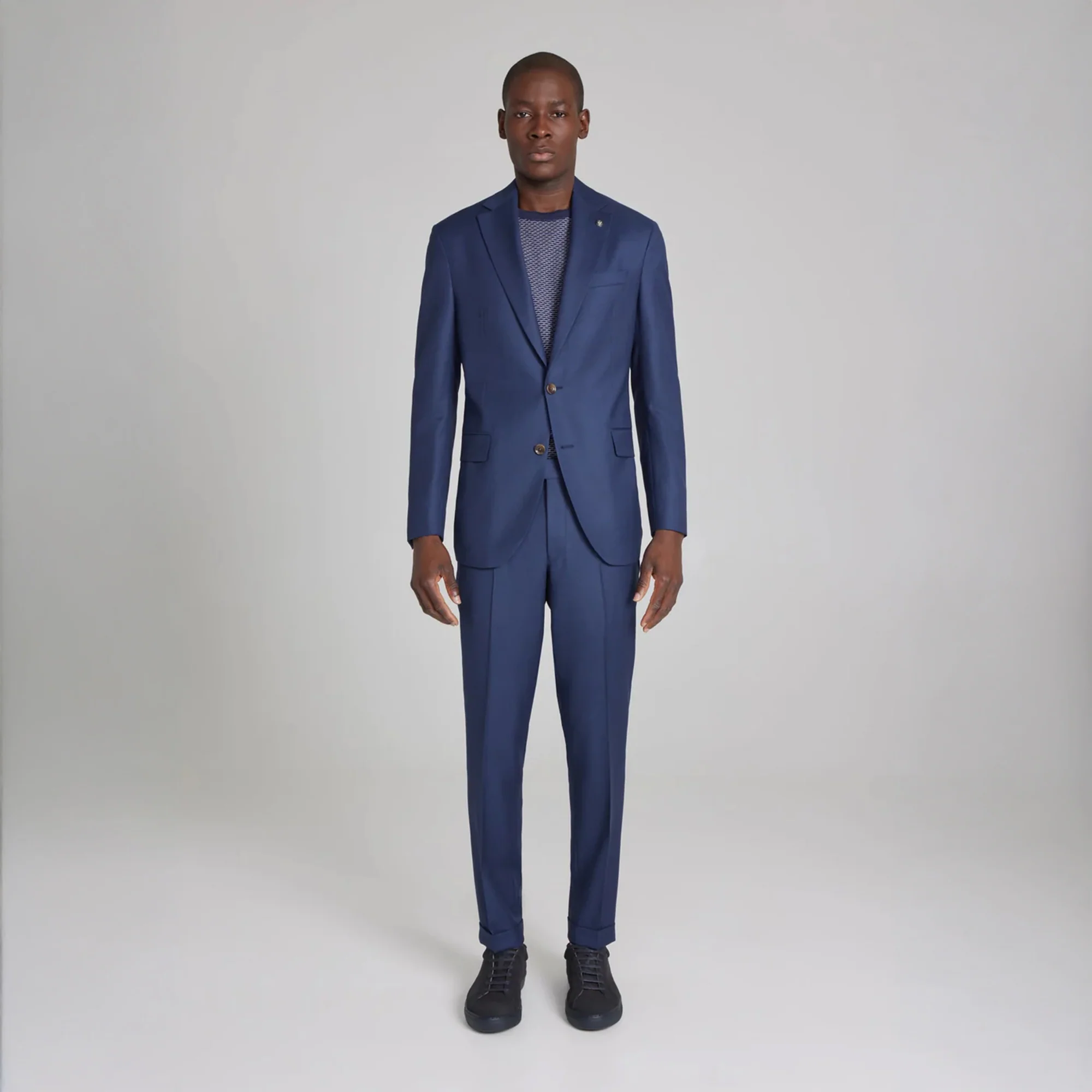 Royal Blue Solid Super 120s Wool Dean Contemporary Trim Fit Suit - Jack Victor