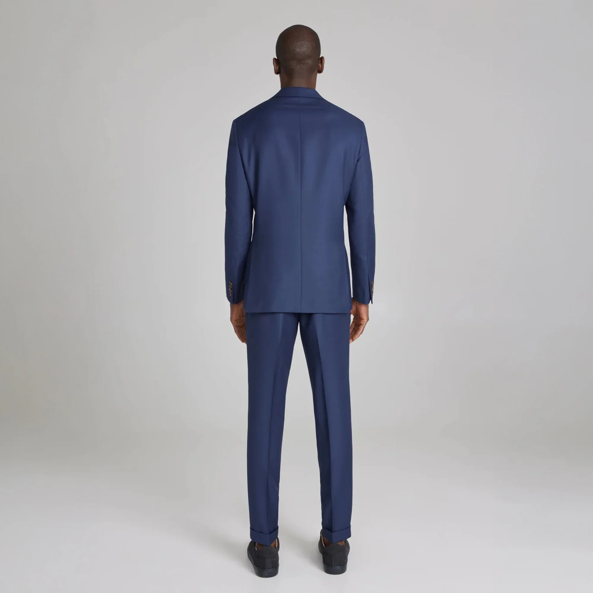 Royal Blue Solid Super 120s Wool Dean Contemporary Trim Fit Suit - Jack Victor - Image 4