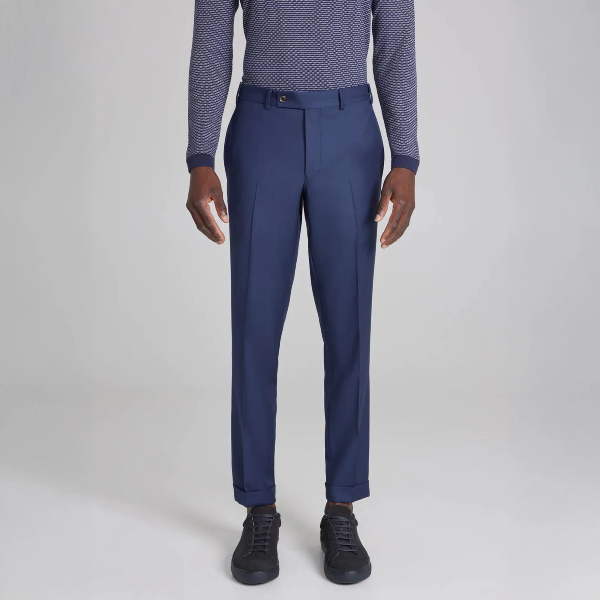 Royal Blue Solid Super 120s Wool Dean Contemporary Trim Fit Suit - Jack Victor - Image 6
