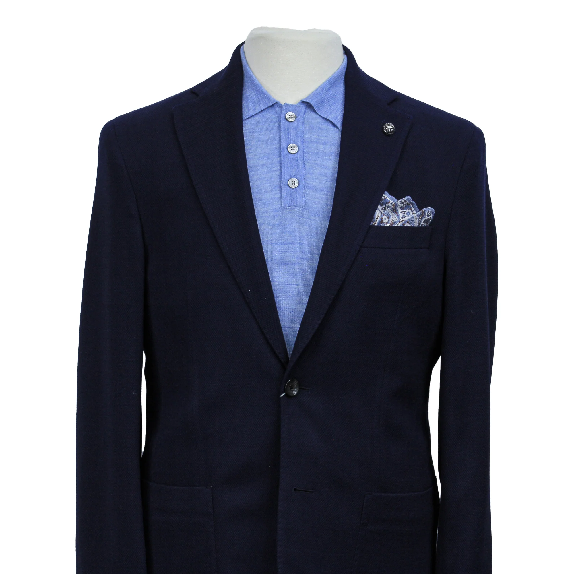 Royal Blue Textured Wool-Cashmere Hampton Contemporary Fit Sport Jacket - Jack Victor - Image 2