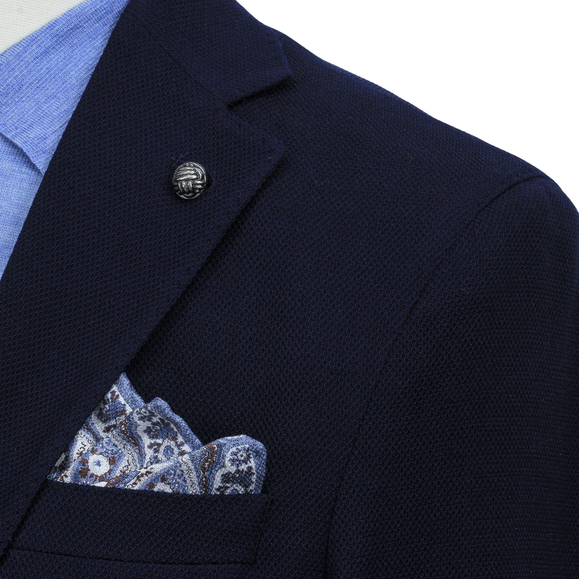 Royal Blue Textured Wool-Cashmere Hampton Contemporary Fit Sport Jacket - Jack Victor - Image 5