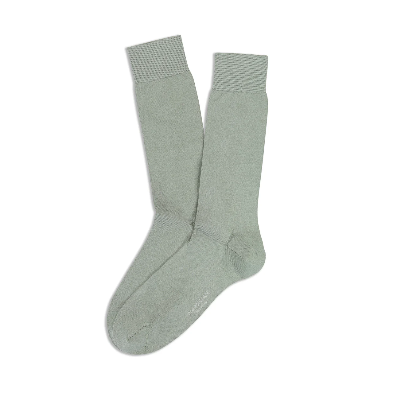 Sage Green Classic Plain Fresh of Modal Mid-Calf Socks - Marcoliani