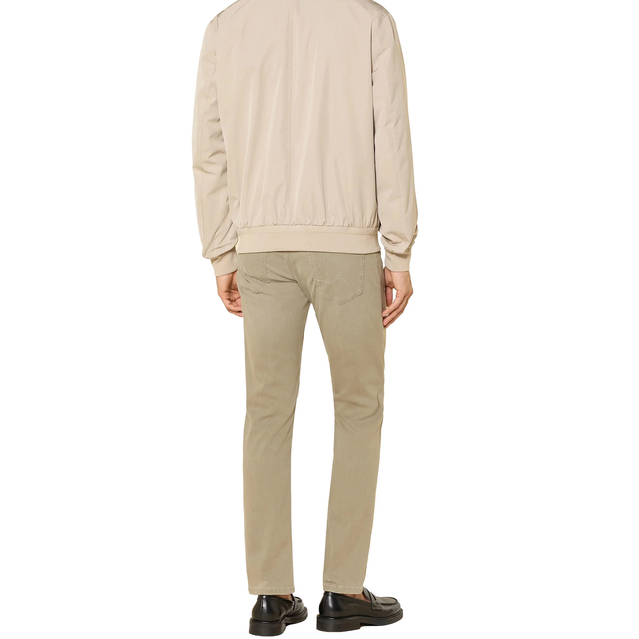 Sage Green Premium Regular Fit Soft Ultralight Five Pocket Pants - ALBERTO - Image 2