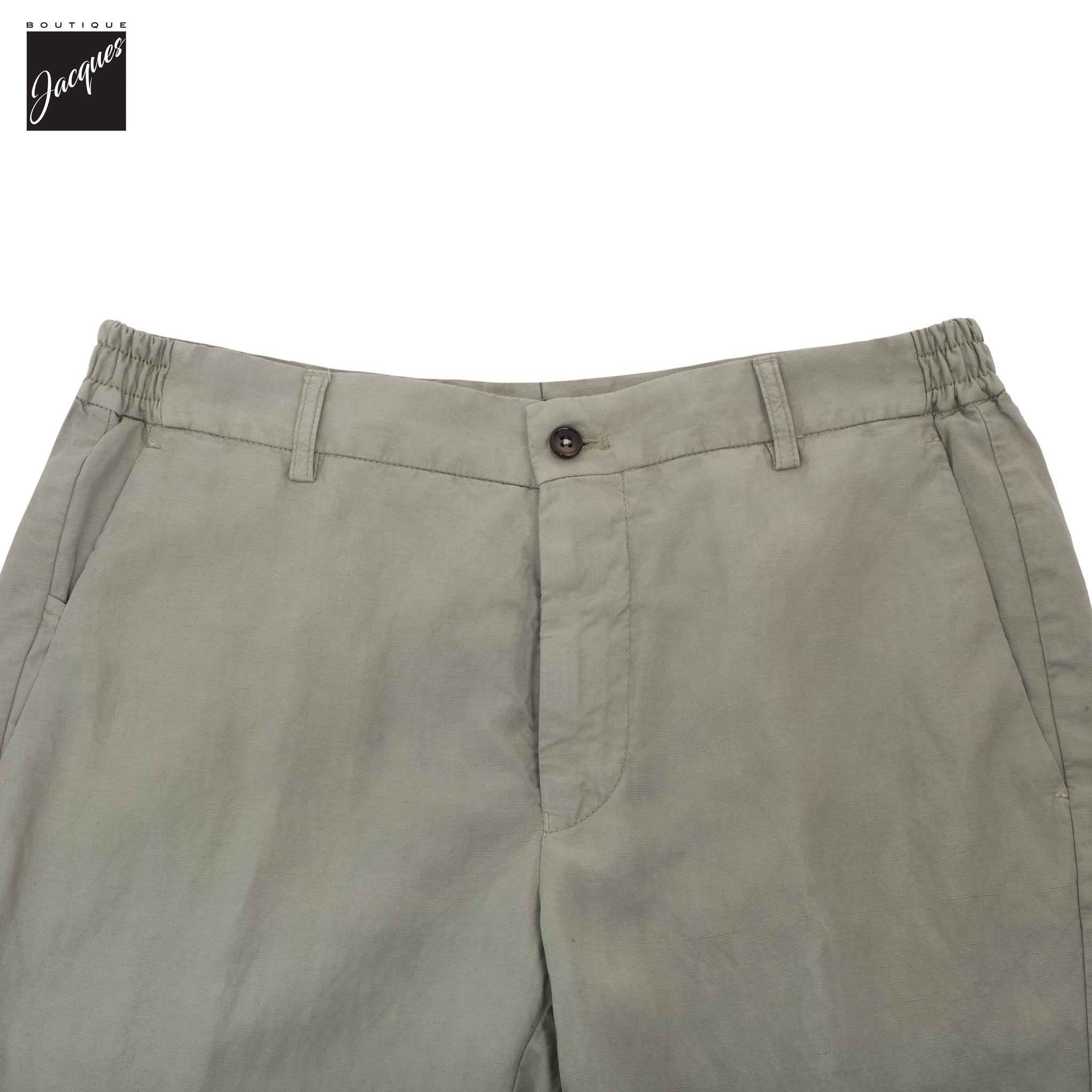 Salvia Sage Lyocell-Linen Elax Bermuda Shorts - Berwich - Image 4