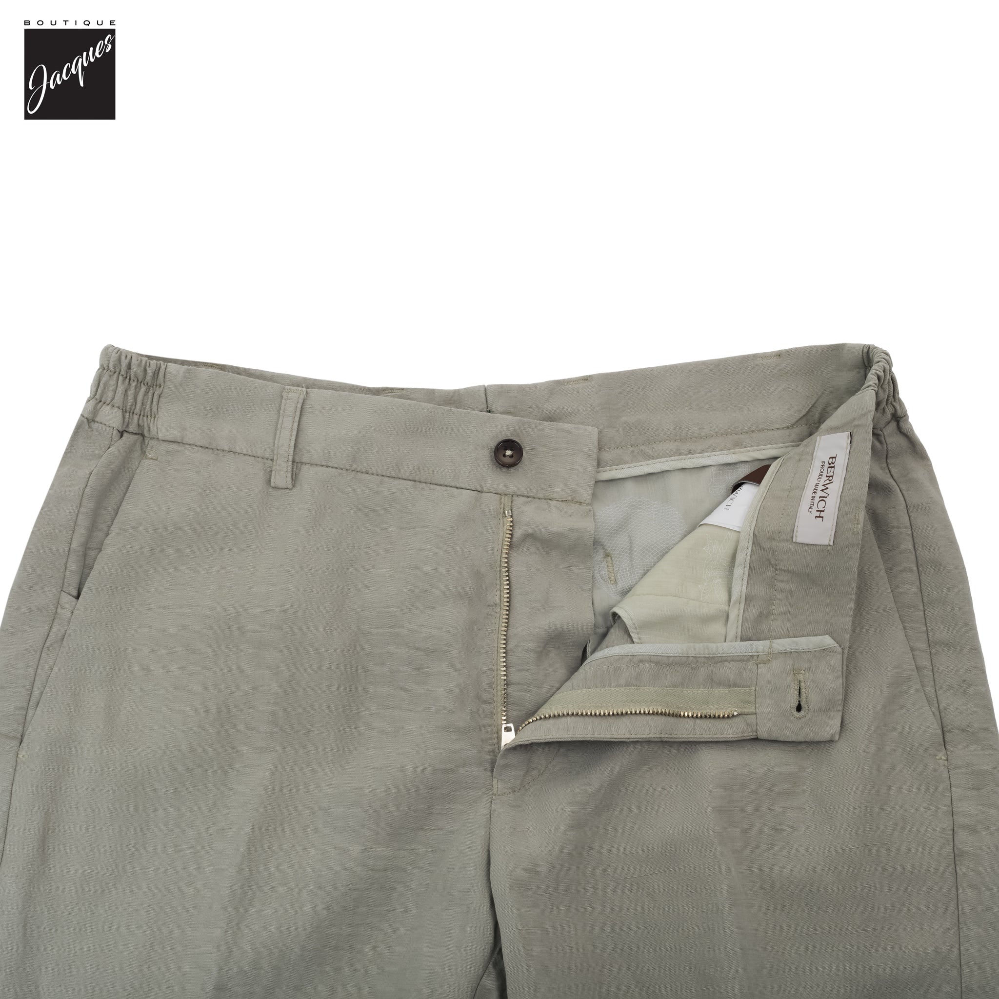 Salvia Sage Lyocell-Linen Elax Bermuda Shorts - Berwich - Image 5