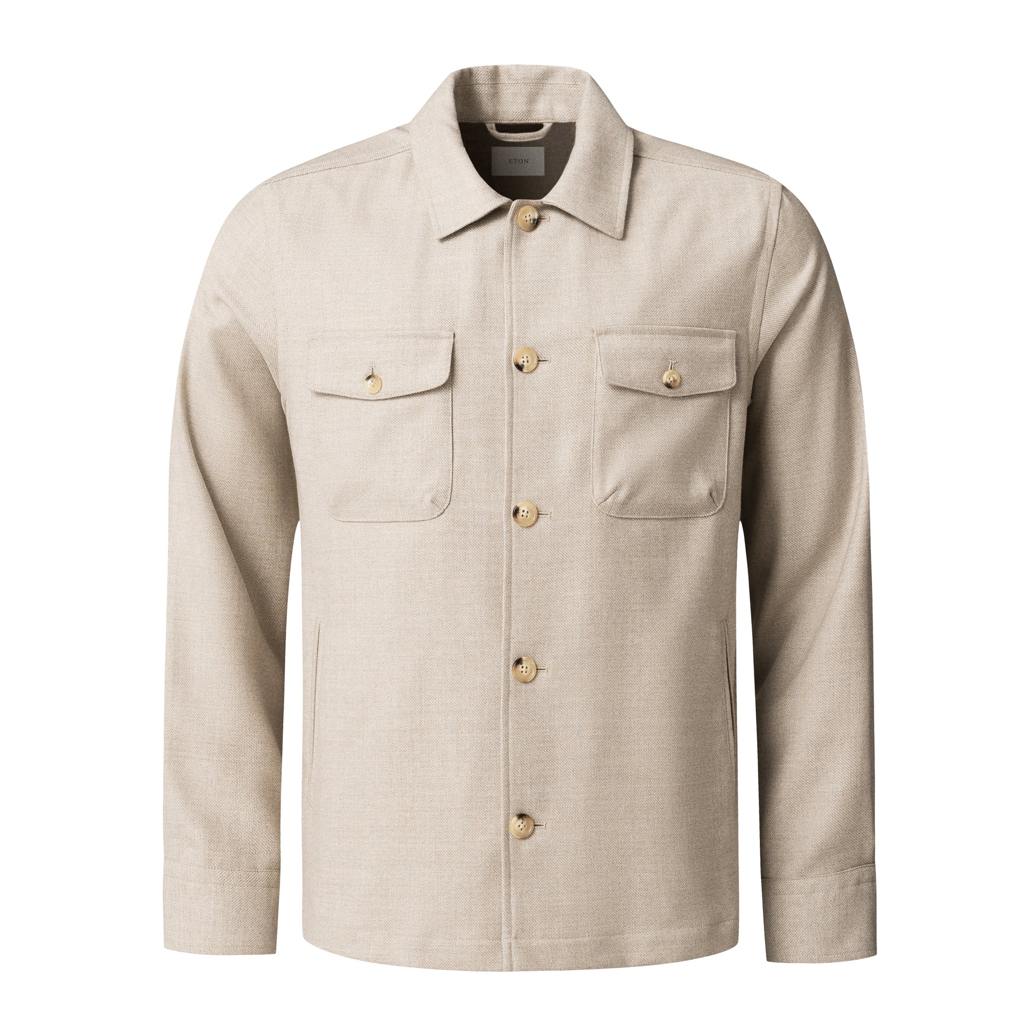 Sand Four Pocket Wool-Cashmere Overshirt - ETON - Image 10