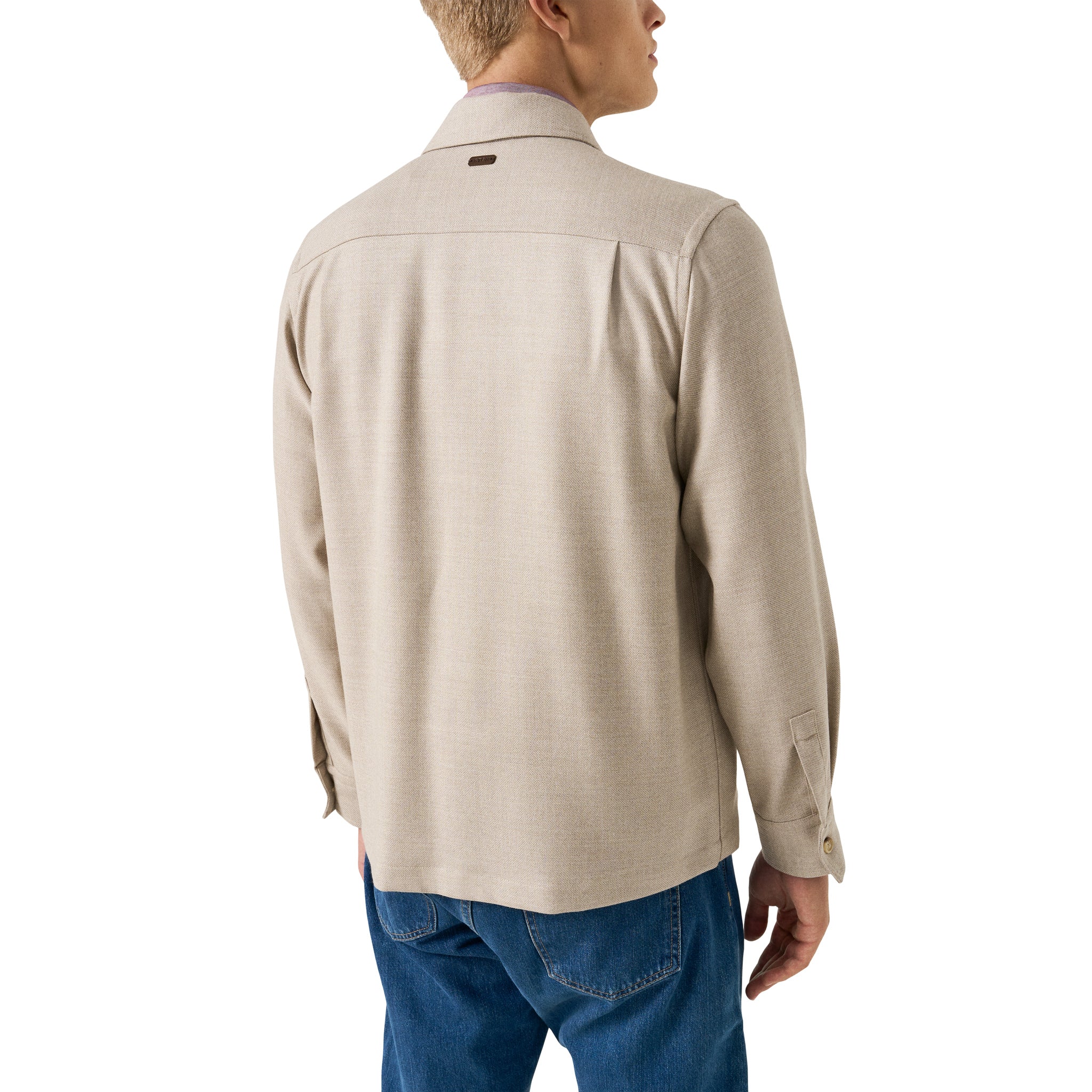 Sand Four Pocket Wool-Cashmere Overshirt - ETON - Image 3