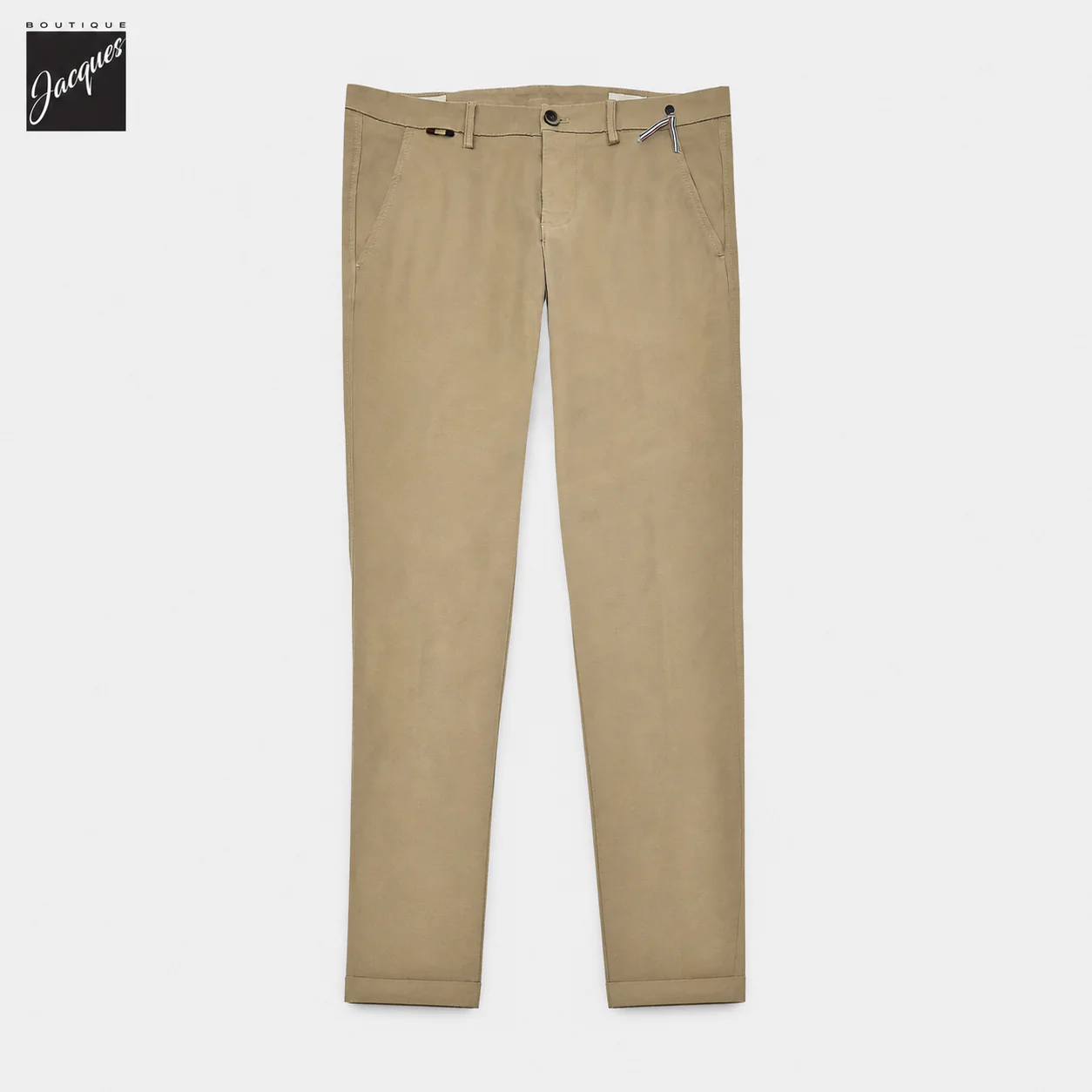 Sand Gaberdine Stretch Torino Slim Fit Chino Pants - Mason's - Image 2