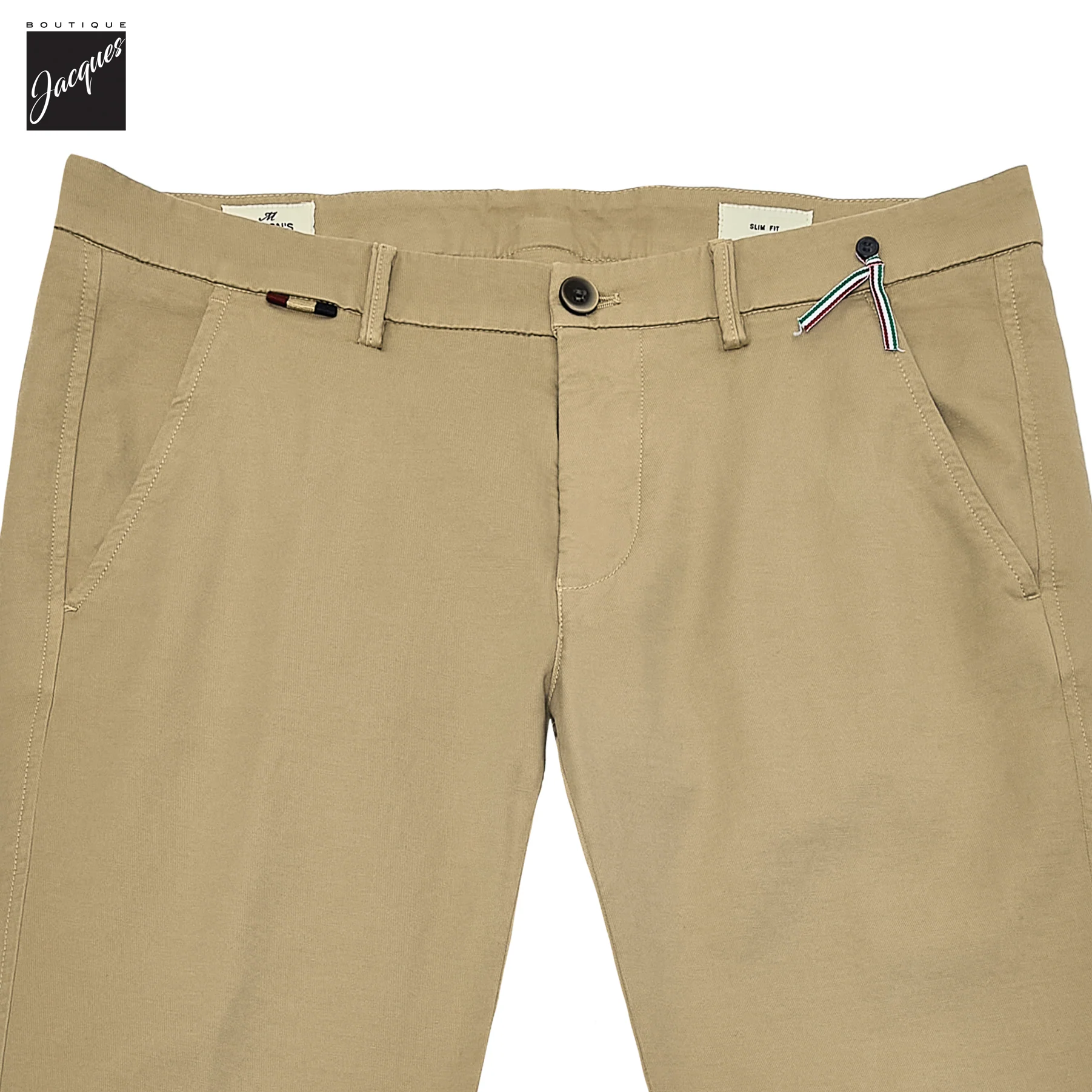 Sand Gaberdine Stretch Torino Slim Fit Chino Pants - Mason's - Image 3