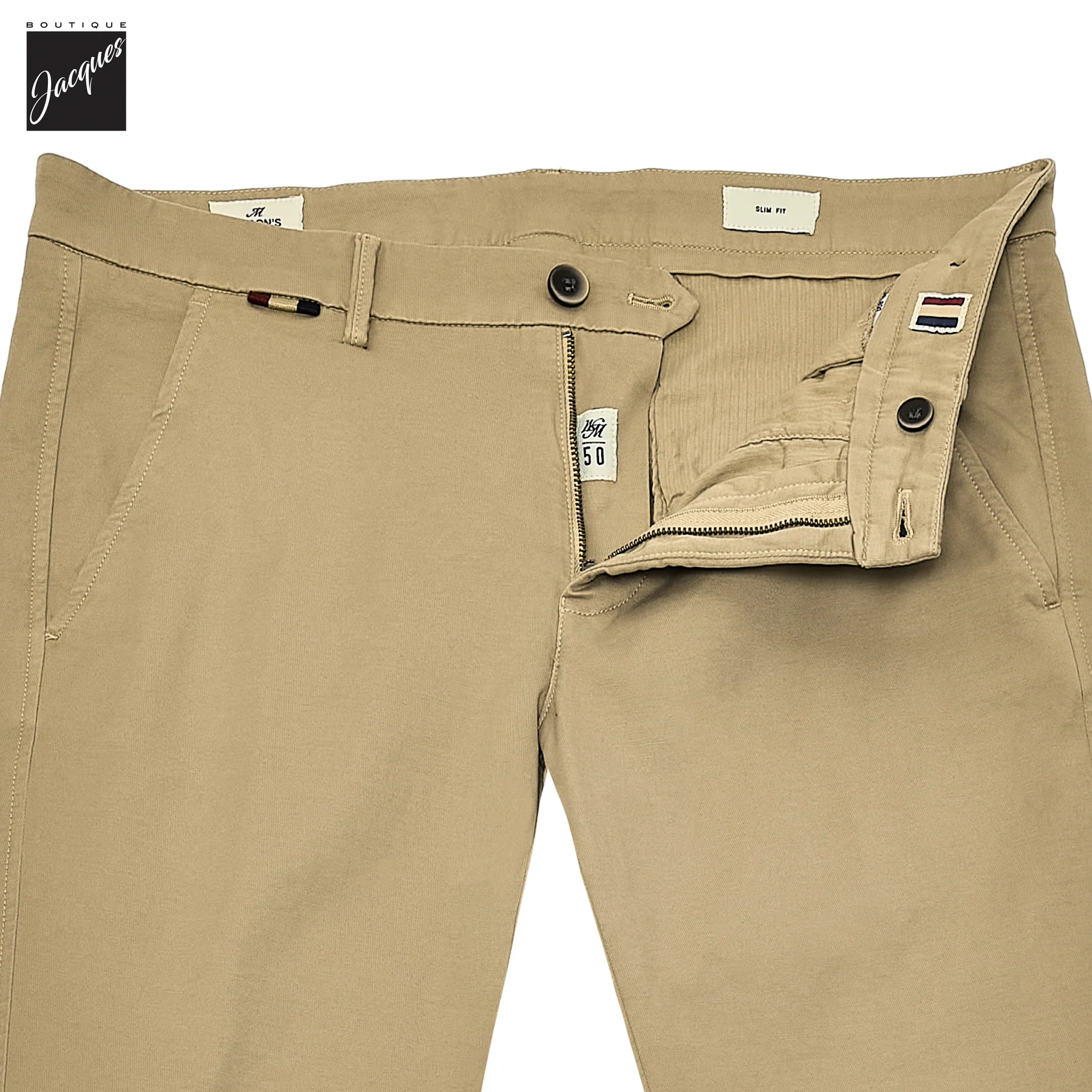Sand Gaberdine Stretch Torino Slim Fit Chino Pants - Mason's - Image 5