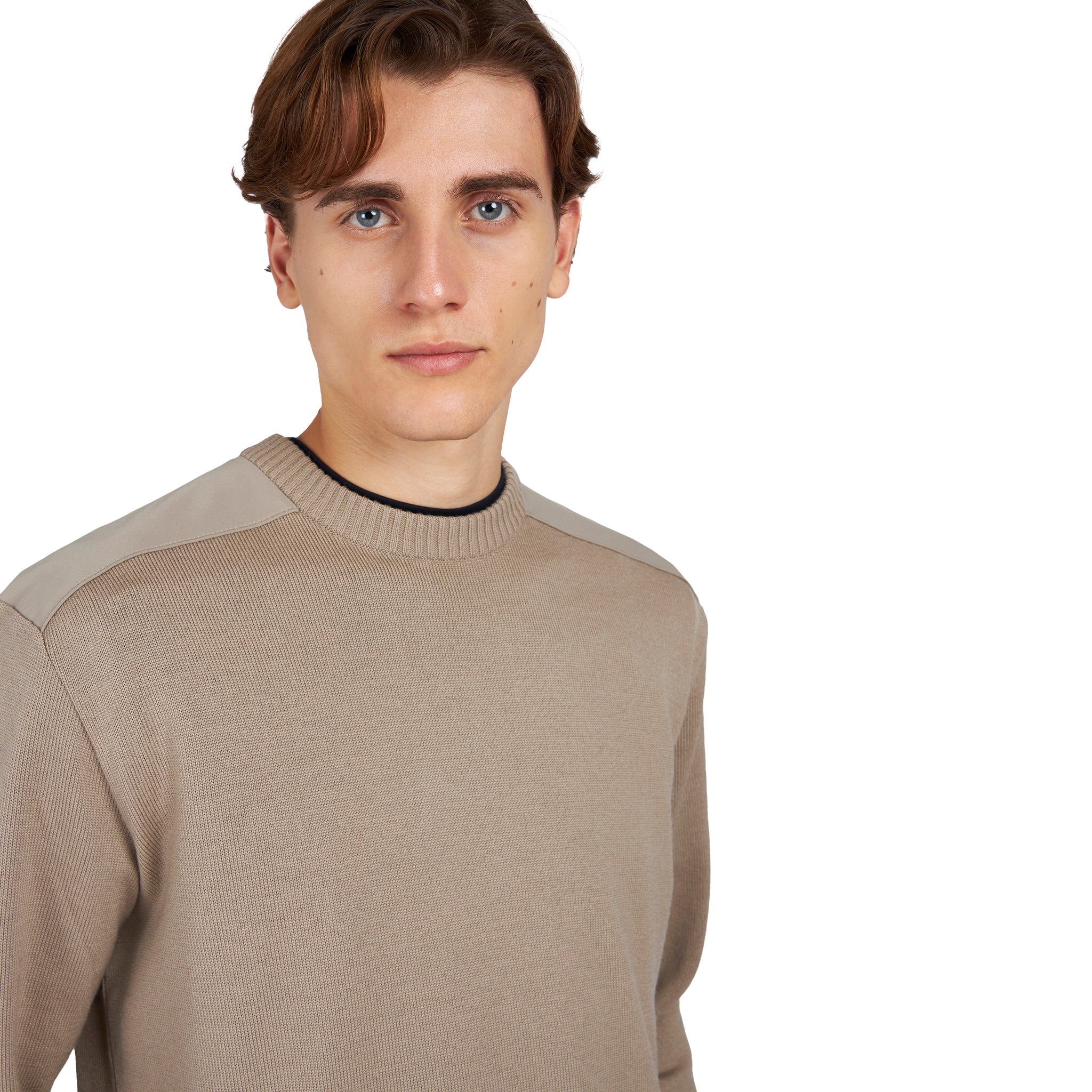 Sand Soft Cool-Touch Wool Crewneck Sweater w/ Typhoon Trims - PAUL & SHARK - Image 4