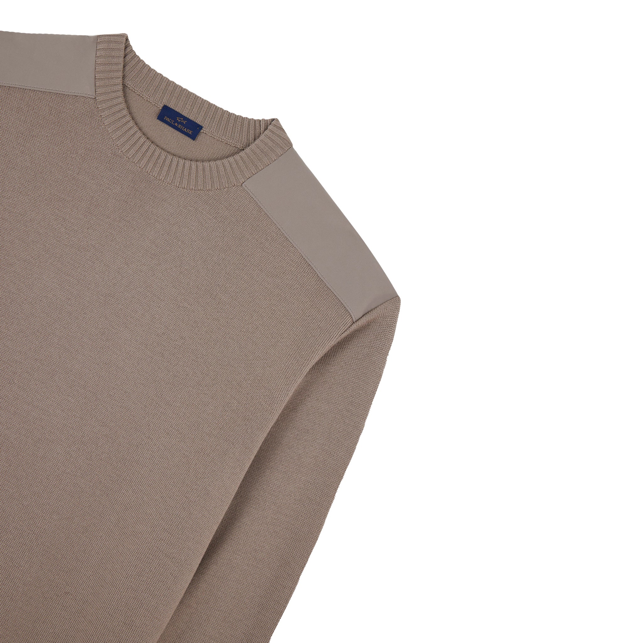 Sand Soft Cool-Touch Wool Crewneck Sweater w/ Typhoon Trims - PAUL & SHARK - Image 5