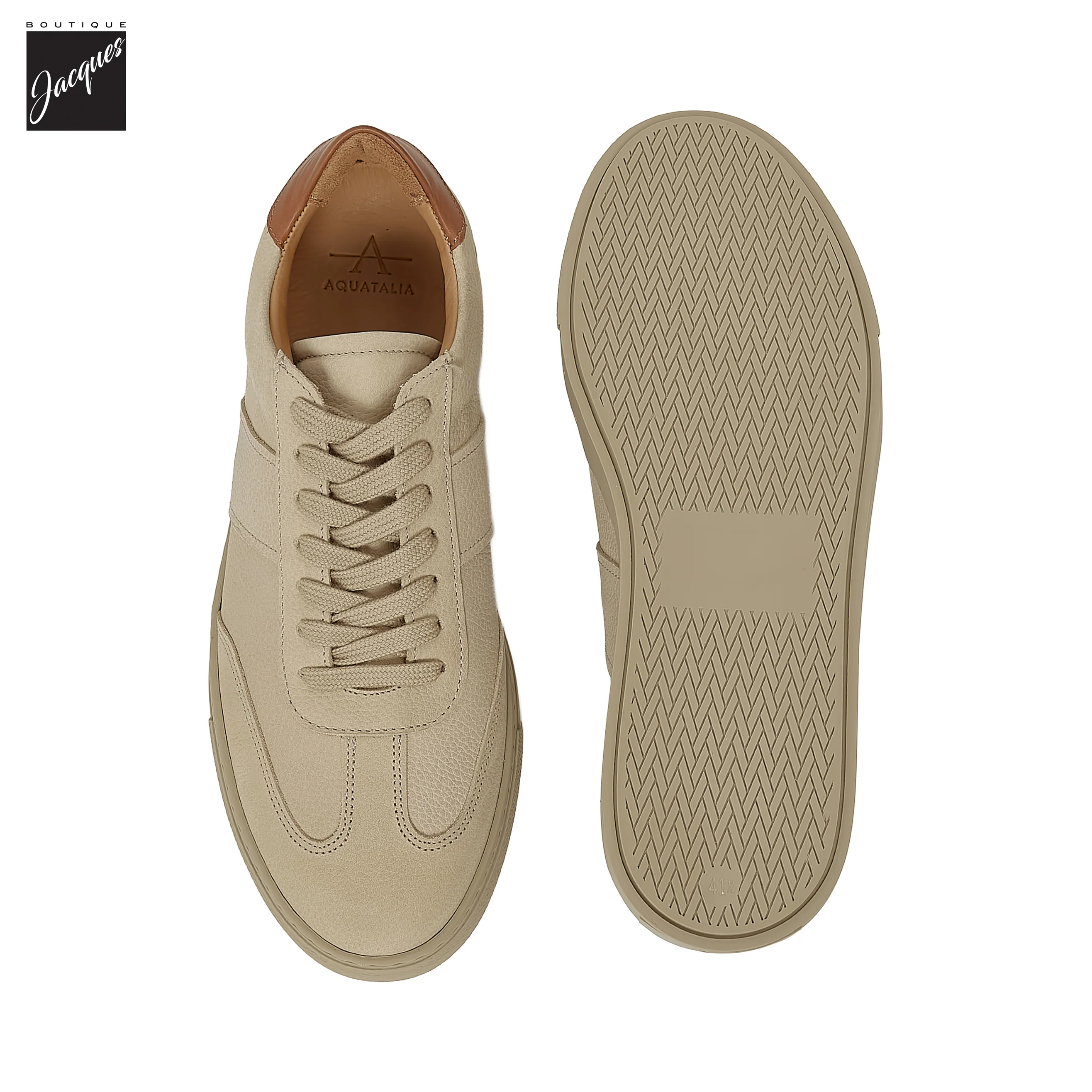 Sand Suede Leather Water-Resistant Metro Sneakers - AQUATALIA - Image 5