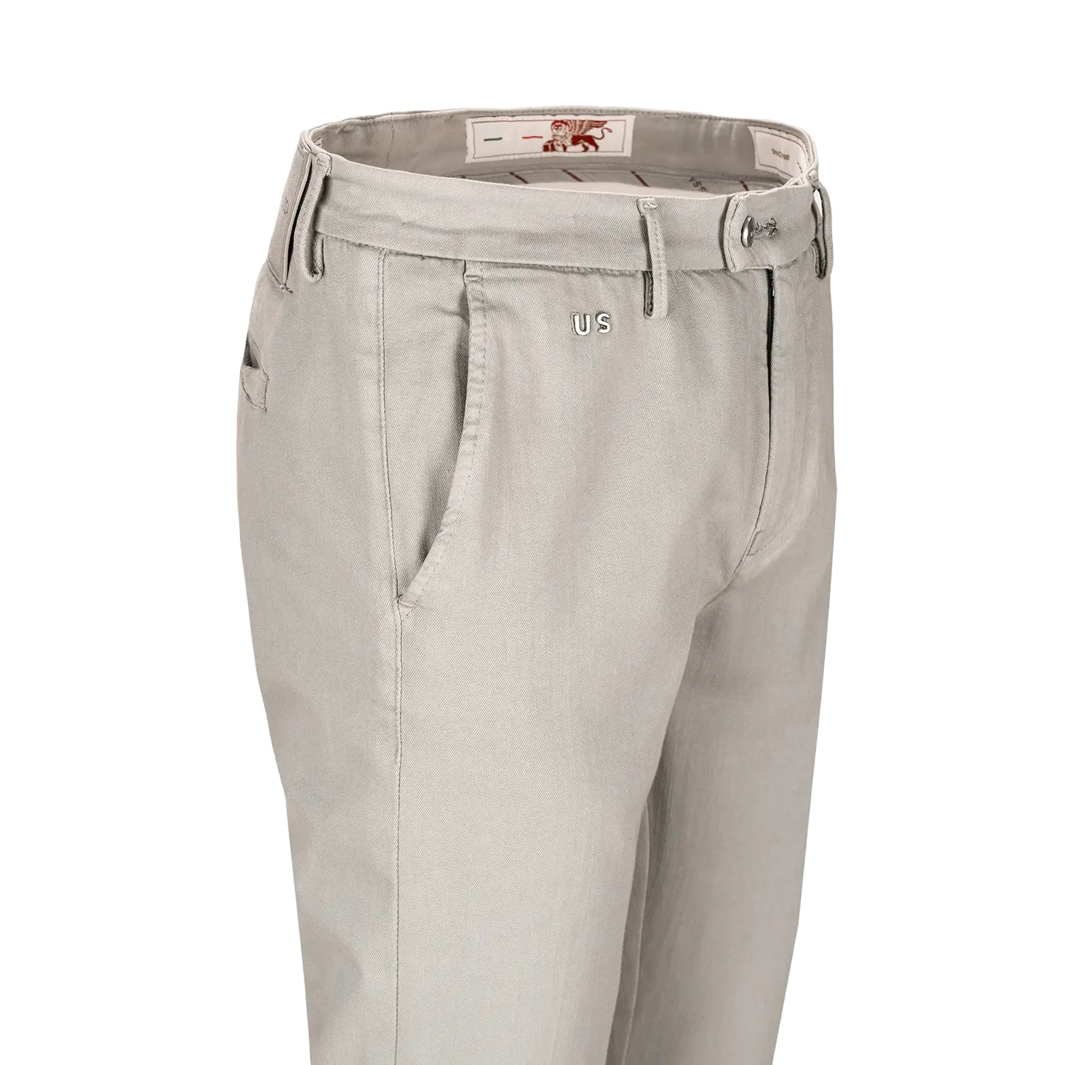 Sea Foam (Taupe) Soft Dye Luis Slim Fit Super-Stretch Chino Pants - TRAMAROSSA - Image 2