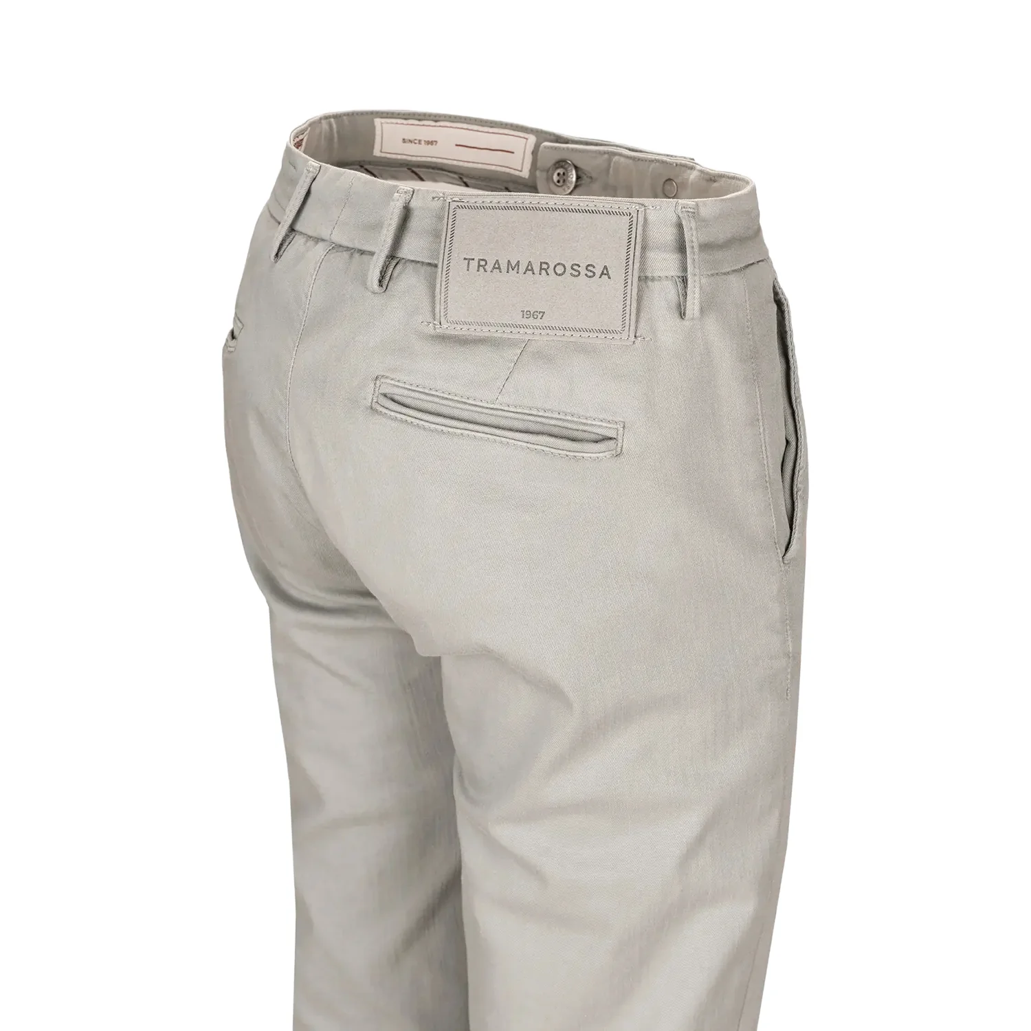 Sea Foam (Taupe) Soft Dye Luis Slim Fit Super-Stretch Chino Pants - TRAMAROSSA - Image 3