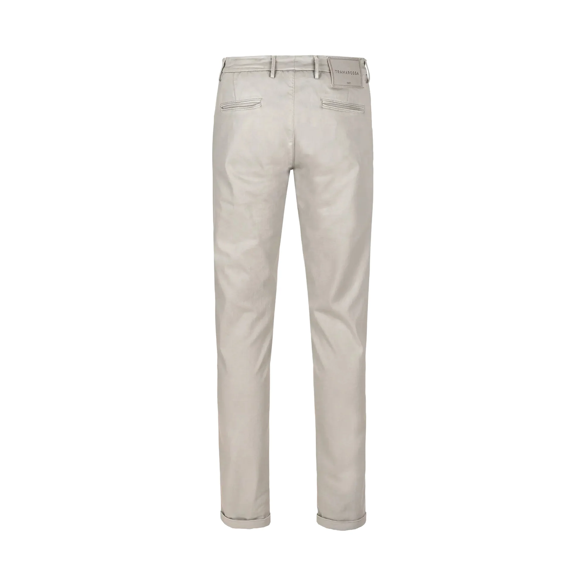 Sea Foam (Taupe) Soft Dye Luis Slim Fit Super-Stretch Chino Pants - TRAMAROSSA - Image 4