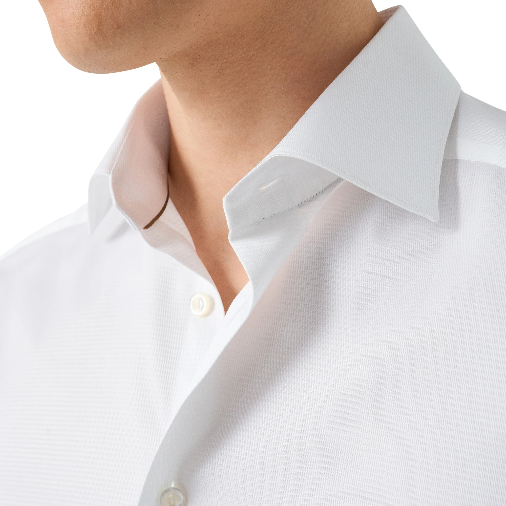 White Semi-Solid Supima 120 Elevated Twill Contemporary Fit Shirt - ETON - Image 5